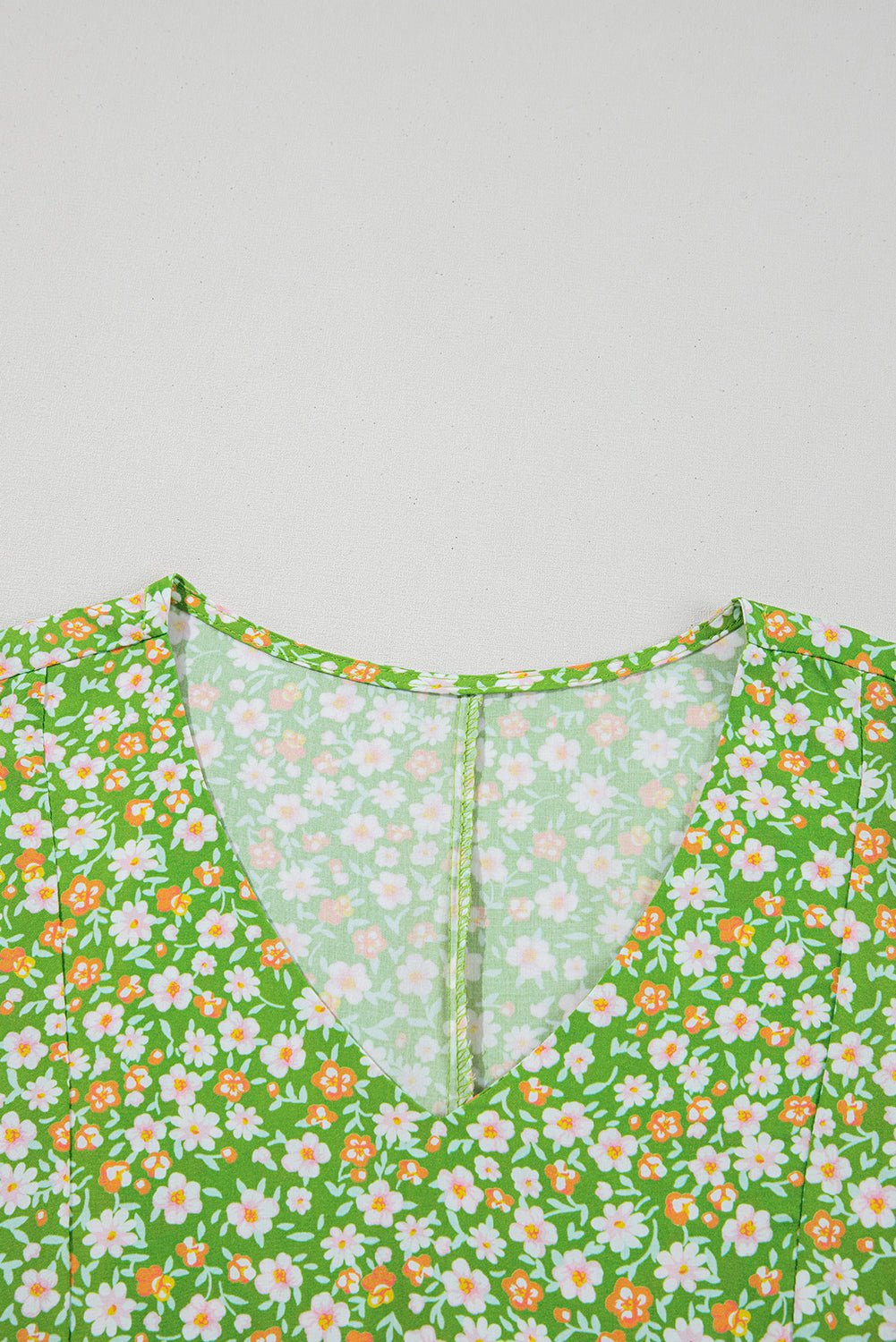 Floral Ruffle Sleeve V-Neck Blouse - Rooted & Reckless Co.