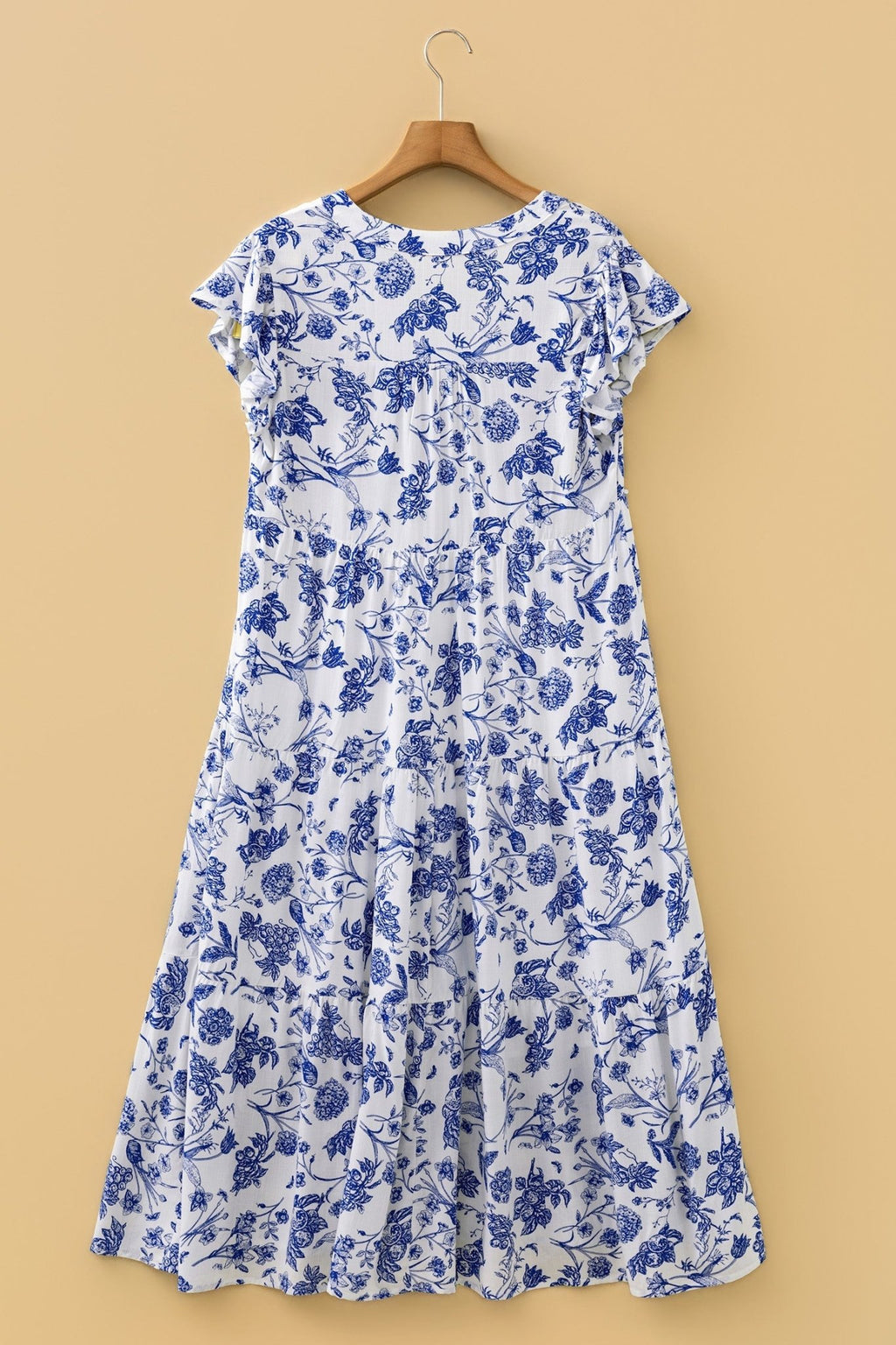 Floral Ruffle Tiered Midi Dress - Rooted & Reckless Co.