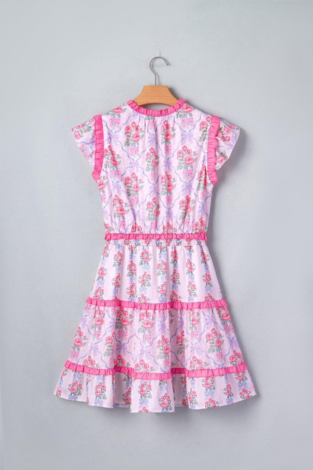 Floral Ruffle Tiered Sleeveless Mini Dress - Rooted & Reckless Co.