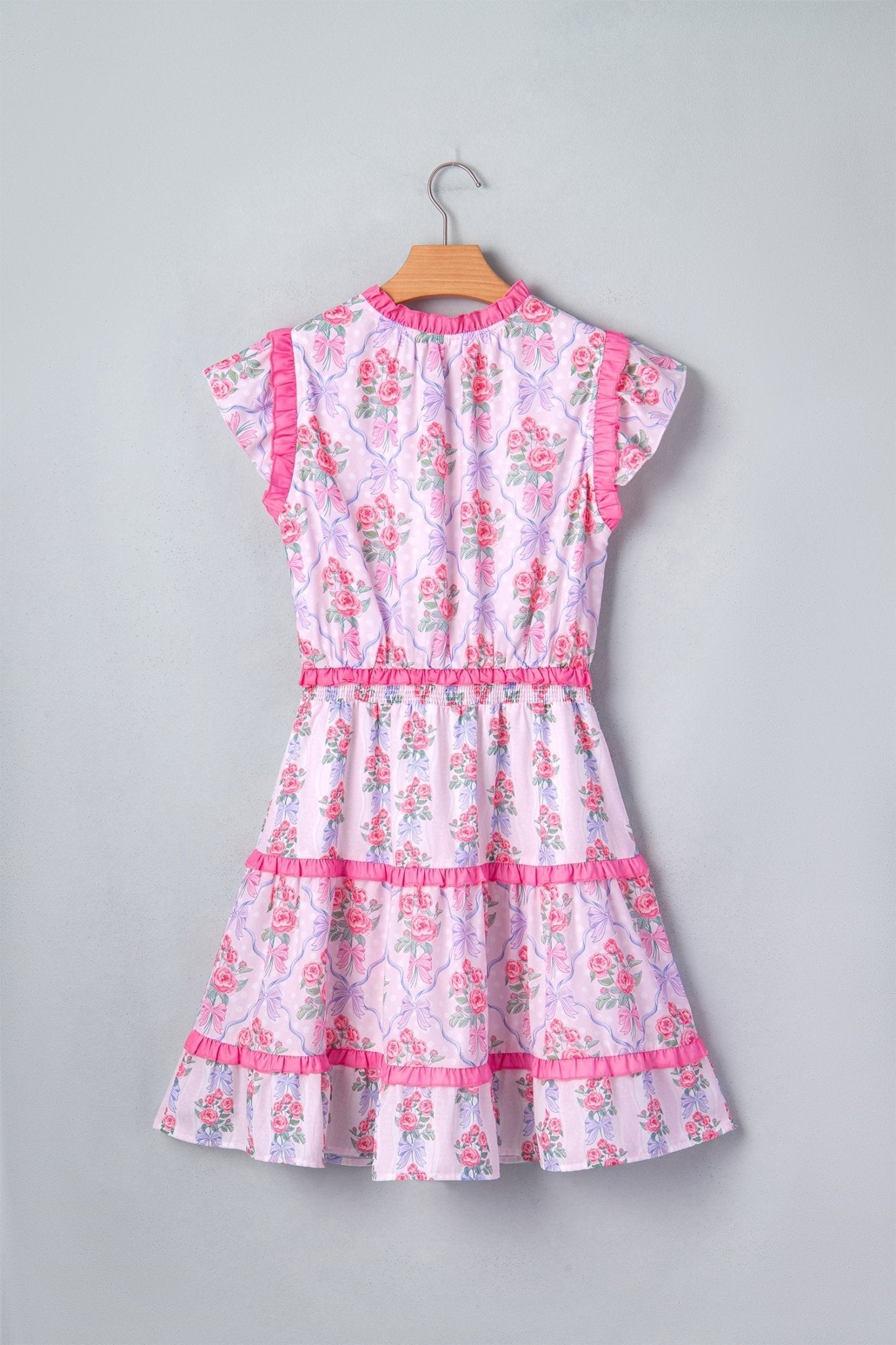 Floral Ruffle Tiered Sleeveless Mini Dress - Rooted & Reckless Co.