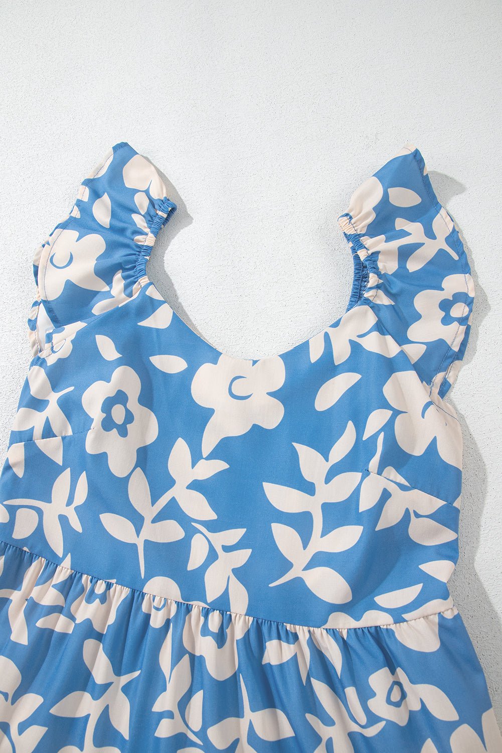 Floral Scoop Neck Tiered Flowy Midi Dress - Rooted & Reckless Co.