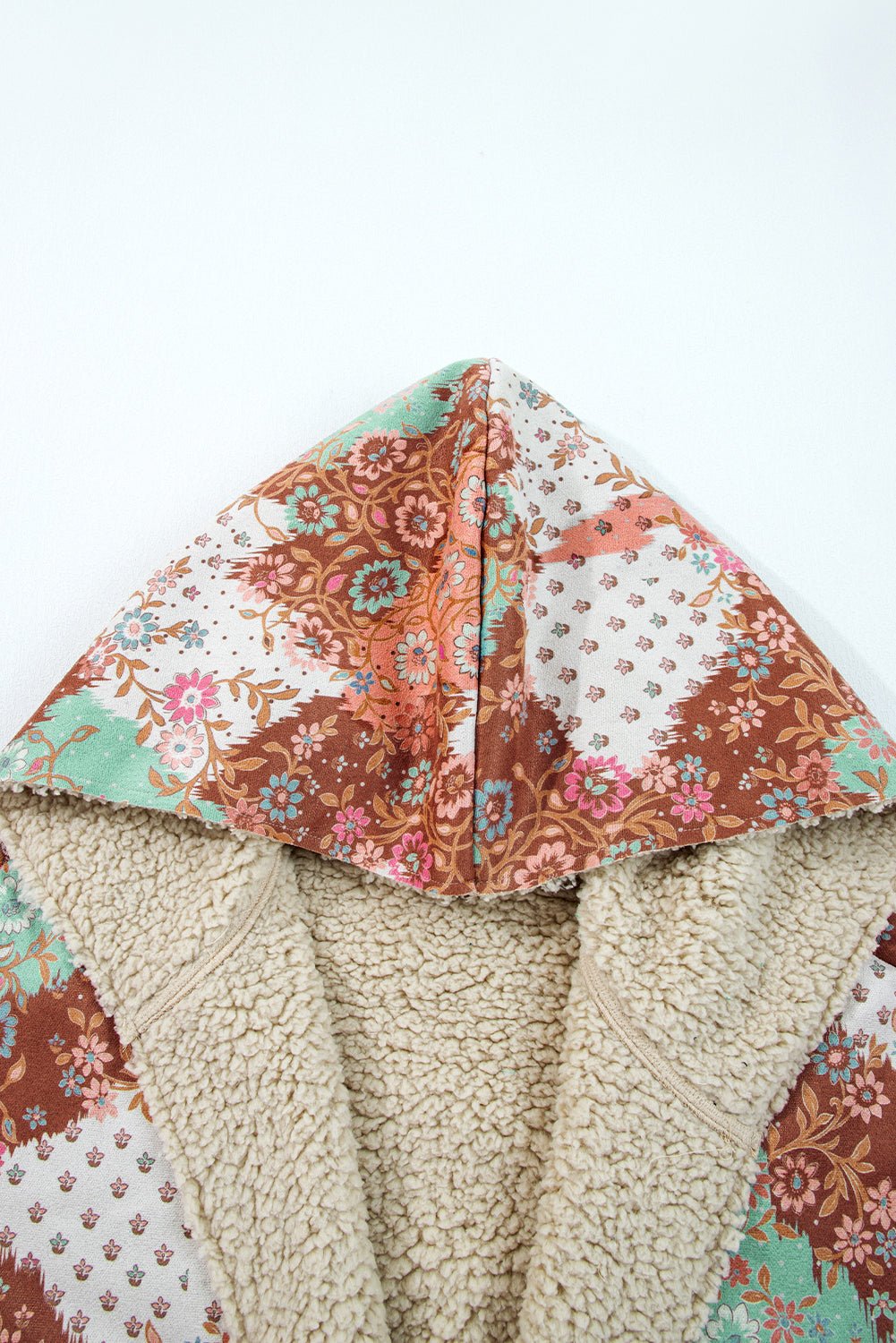 Floral Sherpa Lined Hooded Jacket - Rooted & Reckless Co.