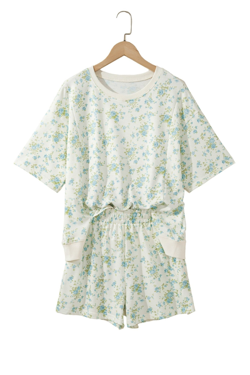 Floral Short Sleeve & Elastic Waist Short Sets - Rooted & Reckless Co.