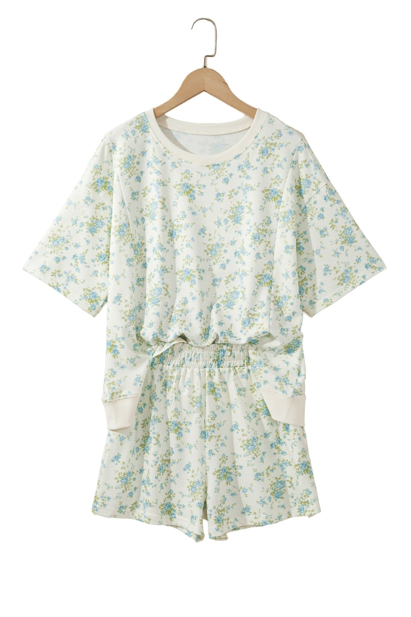 Floral Short Sleeve & Elastic Waist Short Sets - Rooted & Reckless Co.