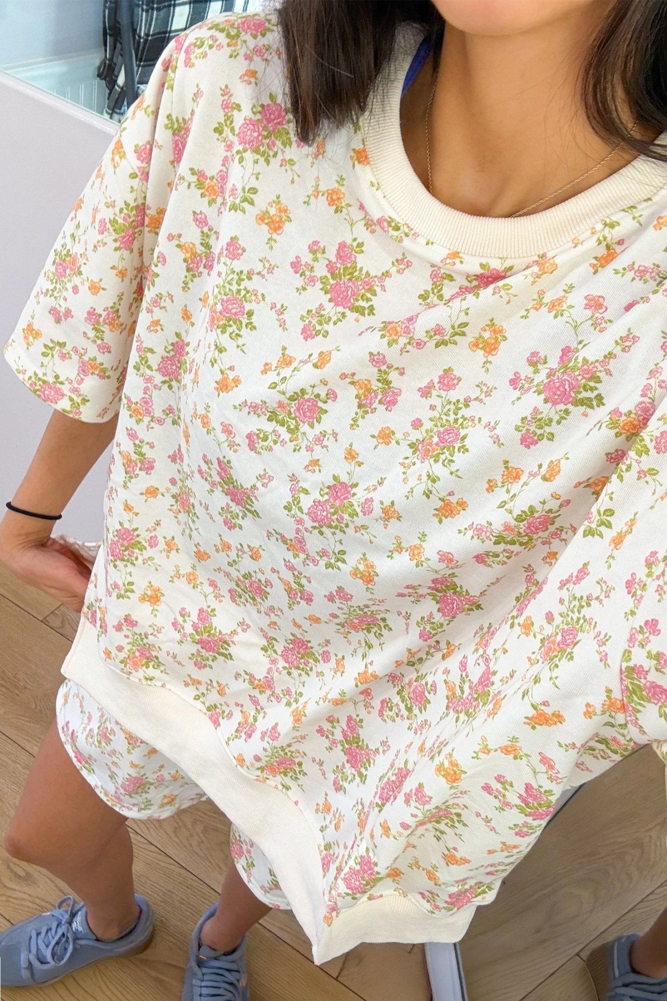 Floral Short Sleeve & Elastic Waist Short Sets - Rooted & Reckless Co.