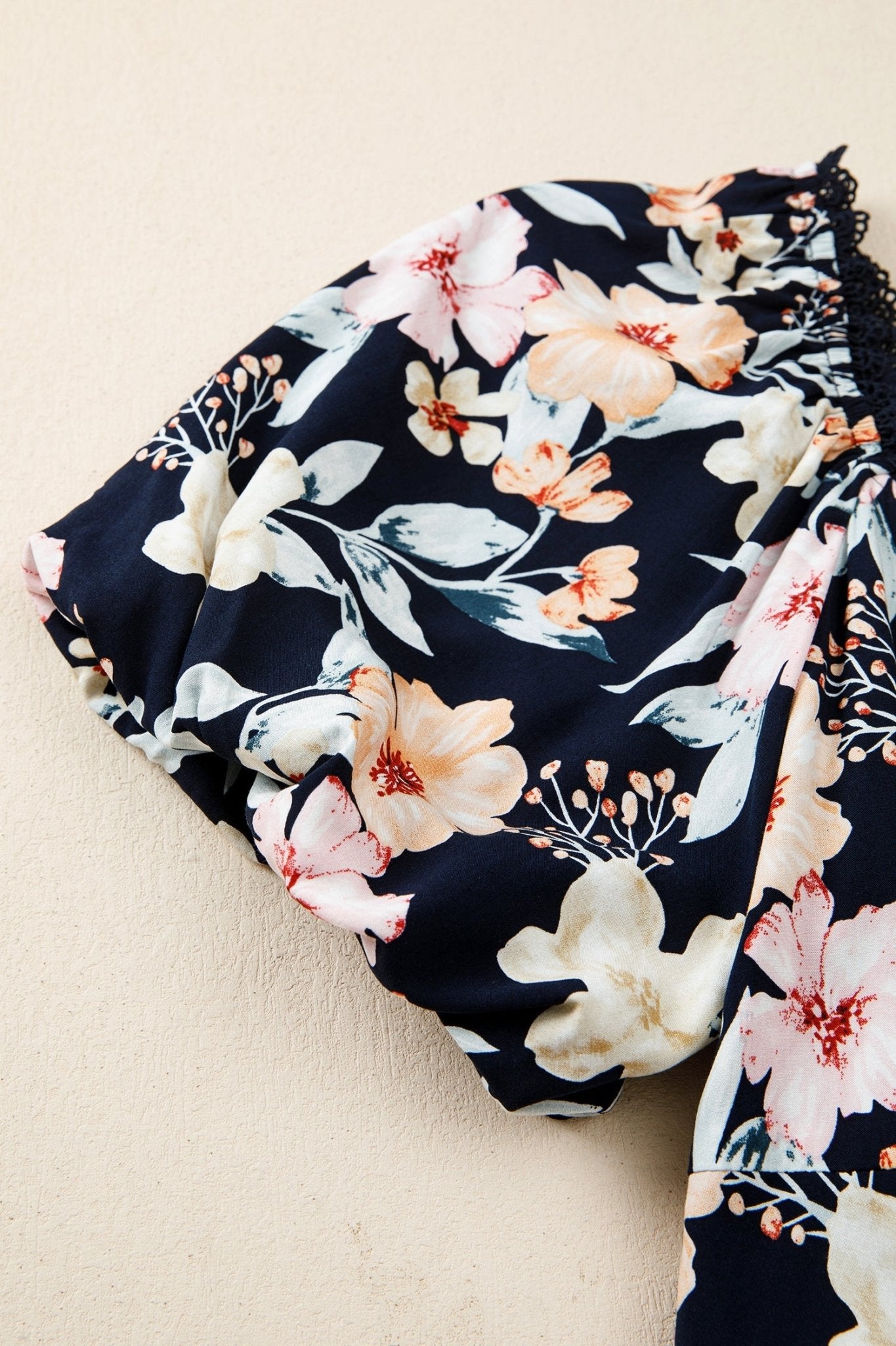 Floral Short Sleeve Smocked High Waist Maxi Dress - Rooted & Reckless Co.