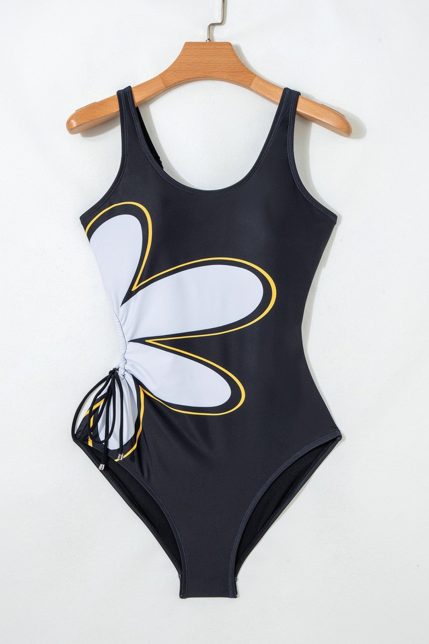 Floral Sleeveless Drawstring One-Piece Swimsuit - Rooted & Reckless Co.