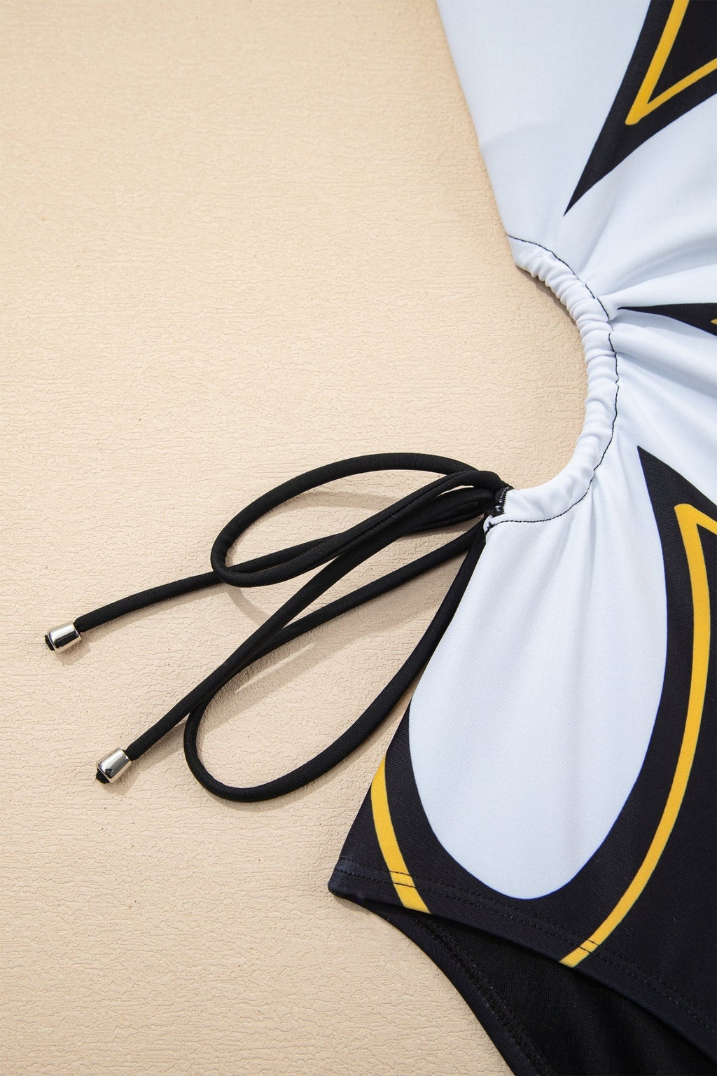 Floral Sleeveless Drawstring One-Piece Swimsuit - Rooted & Reckless Co.