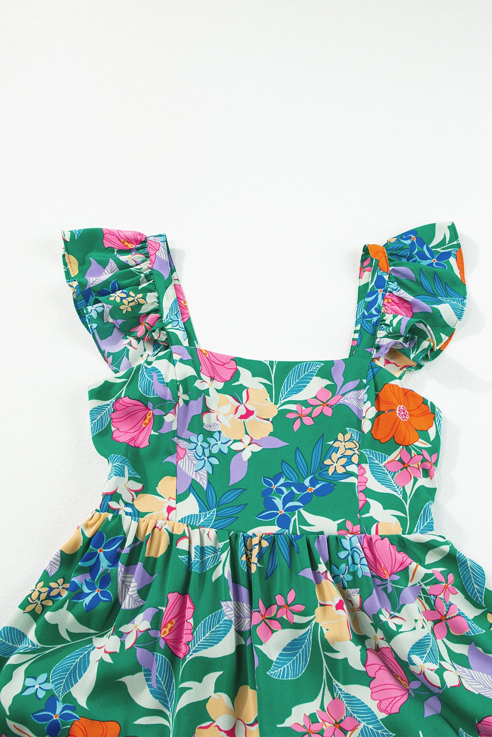 Floral Sleeveless Ruffle Tiered Maxi Dress - Rooted & Reckless Co.