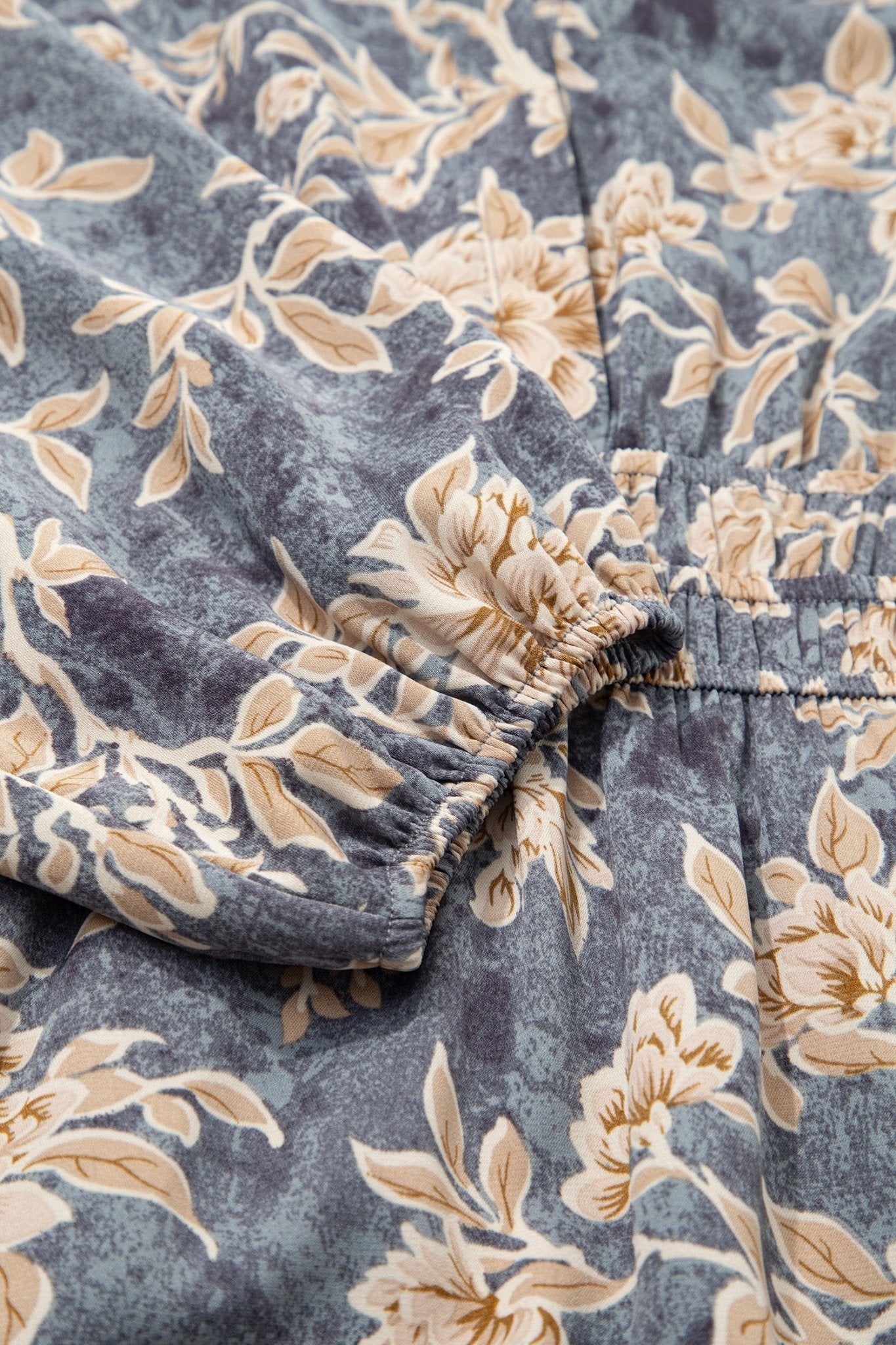 Floral Smocked High Waist Long Sleeve Dress - Rooted & Reckless Co.
