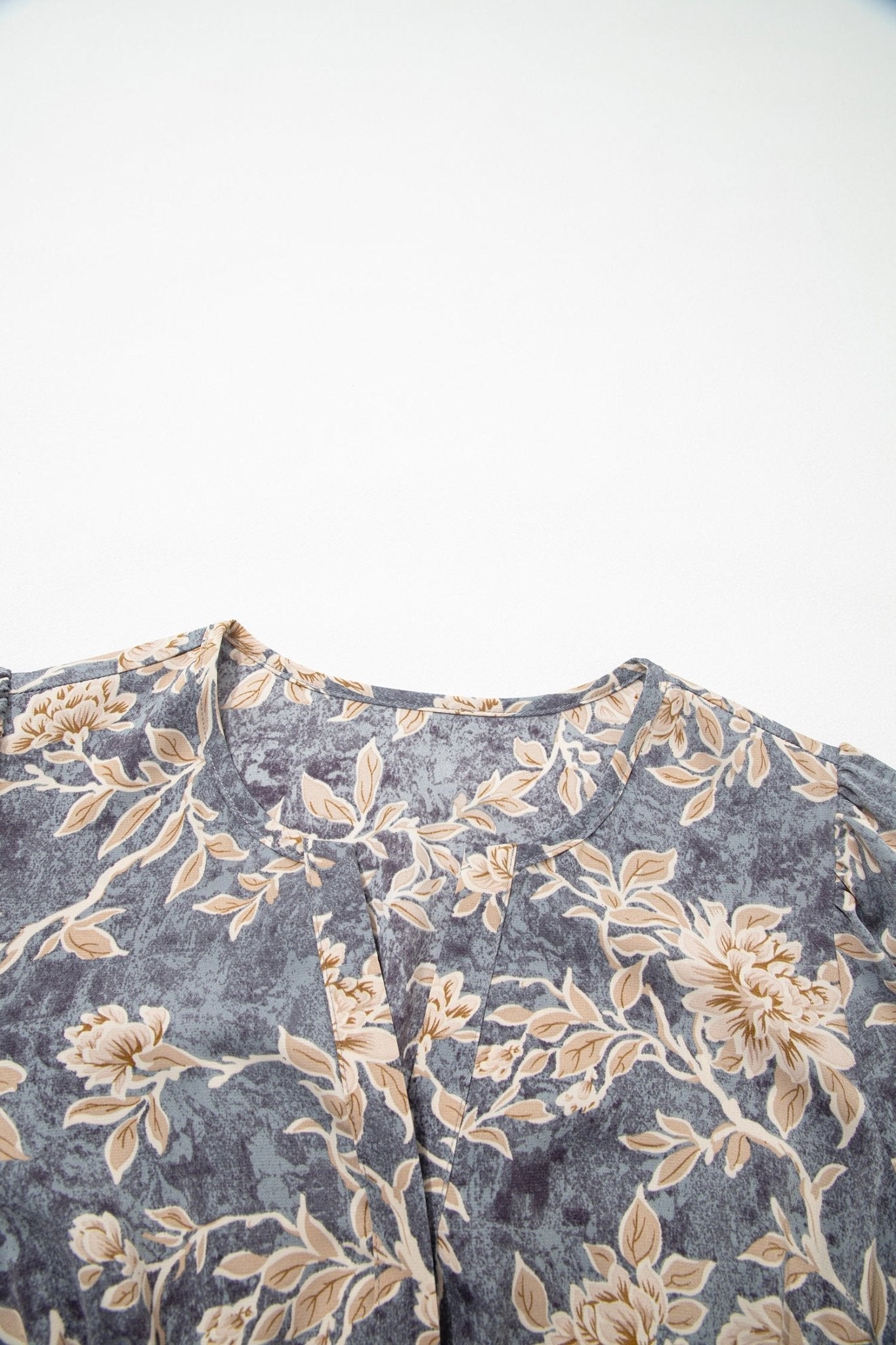 Floral Smocked High Waist Long Sleeve Dress - Rooted & Reckless Co.