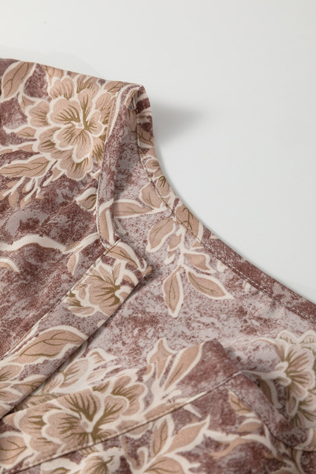 Floral Smocked High Waist Long Sleeve Dress - Rooted & Reckless Co.