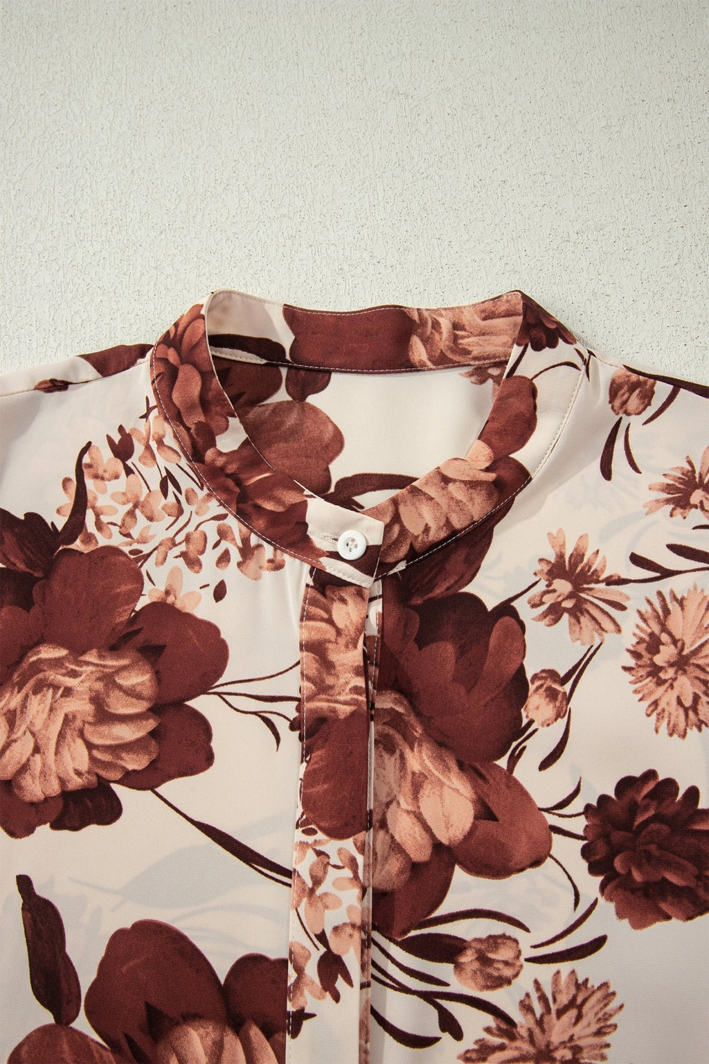 Floral Smocked Long Sleeve Buttoned Shirt - Rooted & Reckless Co.