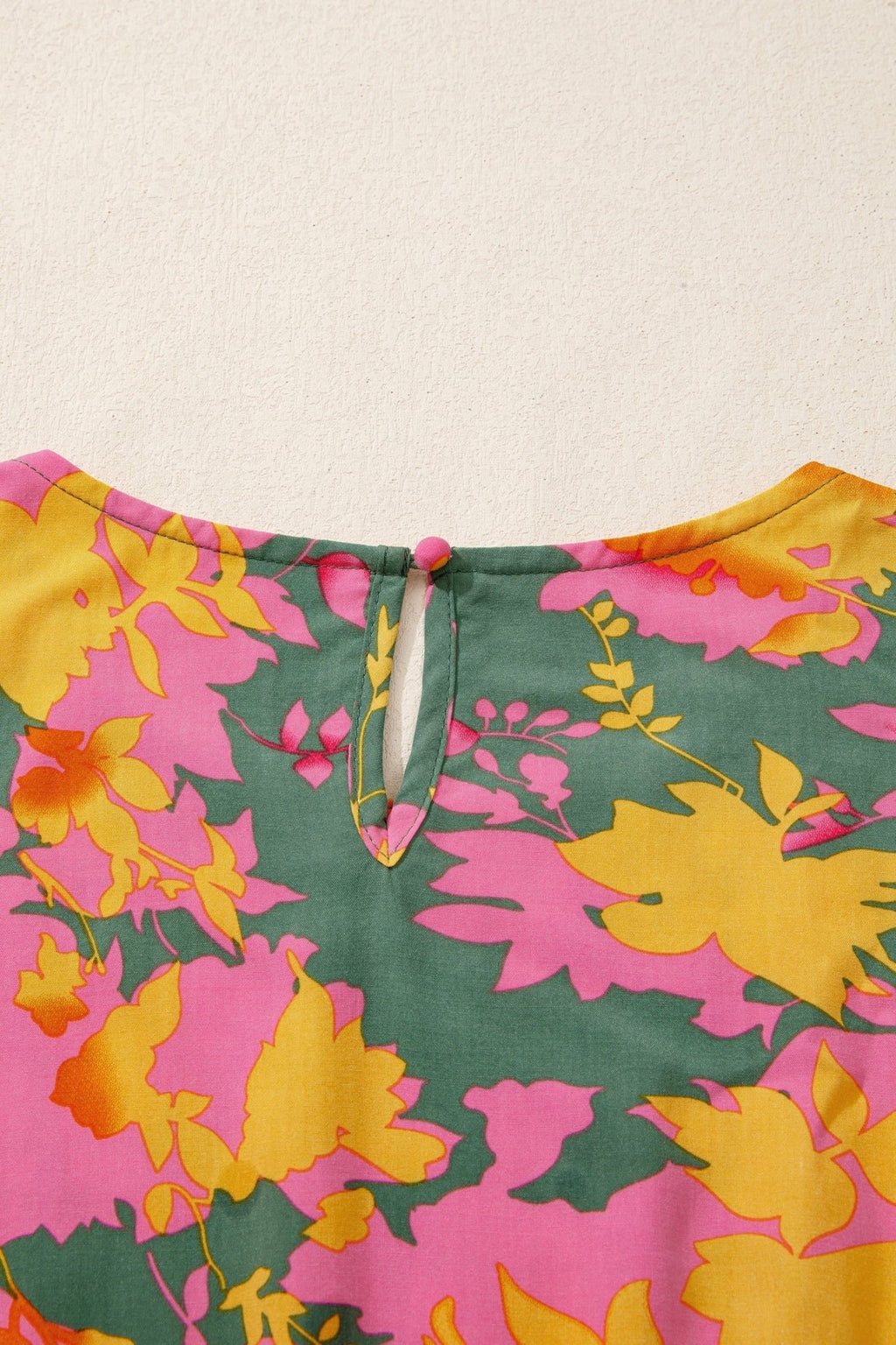 Floral Smocked Ruffle Hem Long Sleeve Mini Dress - Rooted & Reckless Co.