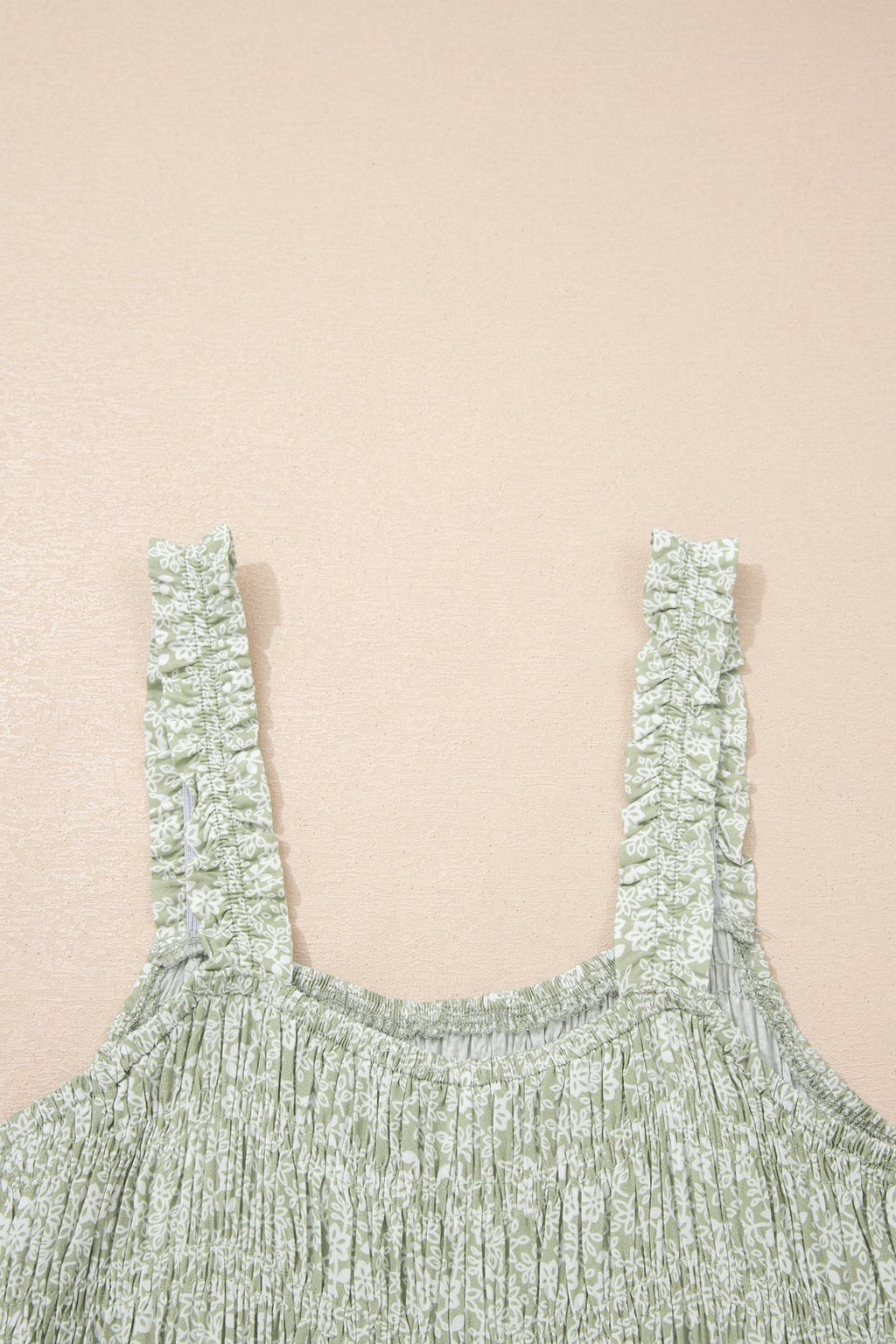 Floral Smocked Square Neck Sleeveless Jumpsuit - Rooted & Reckless Co.