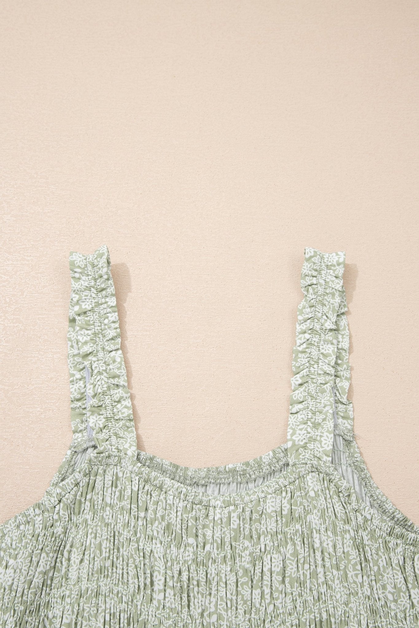 Floral Smocked Square Neck Sleeveless Jumpsuit - Rooted & Reckless Co.