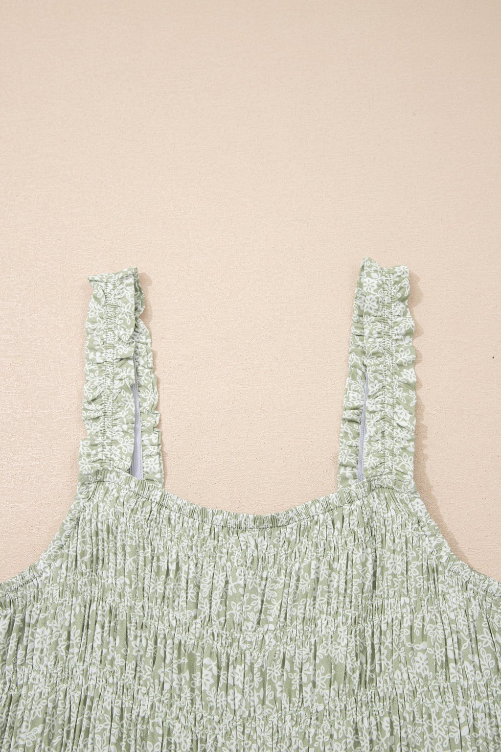 Floral Smocked Square Neck Sleeveless Jumpsuit - Rooted & Reckless Co.