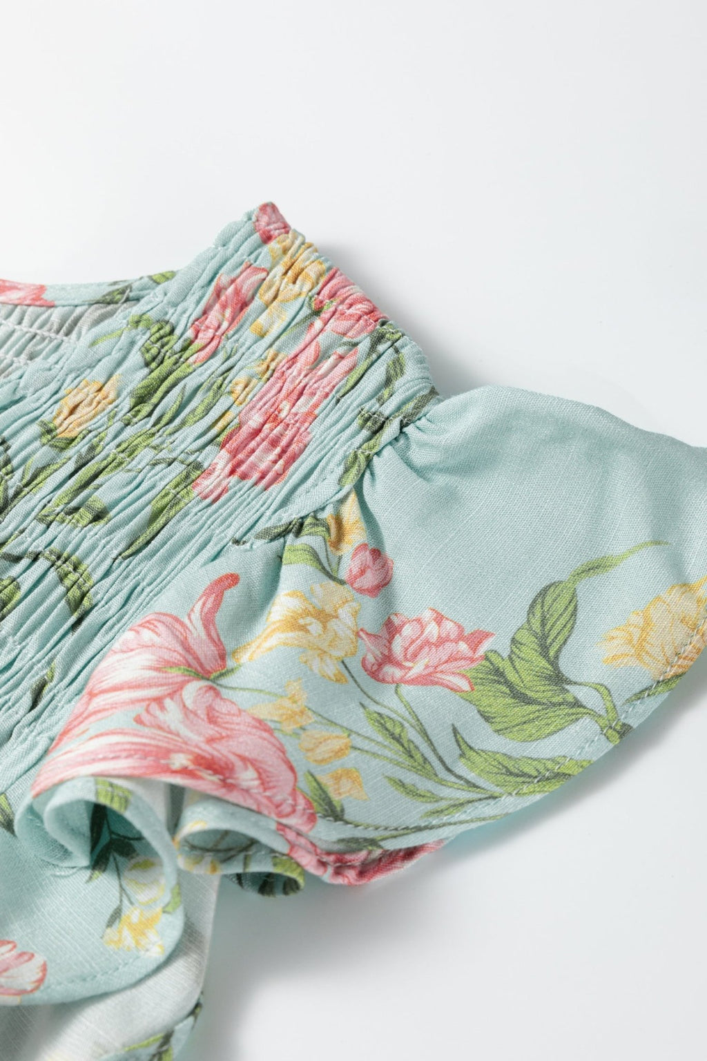 Floral Smocked V-Neck Ruffle Tiered Maxi Dress - Rooted & Reckless Co.