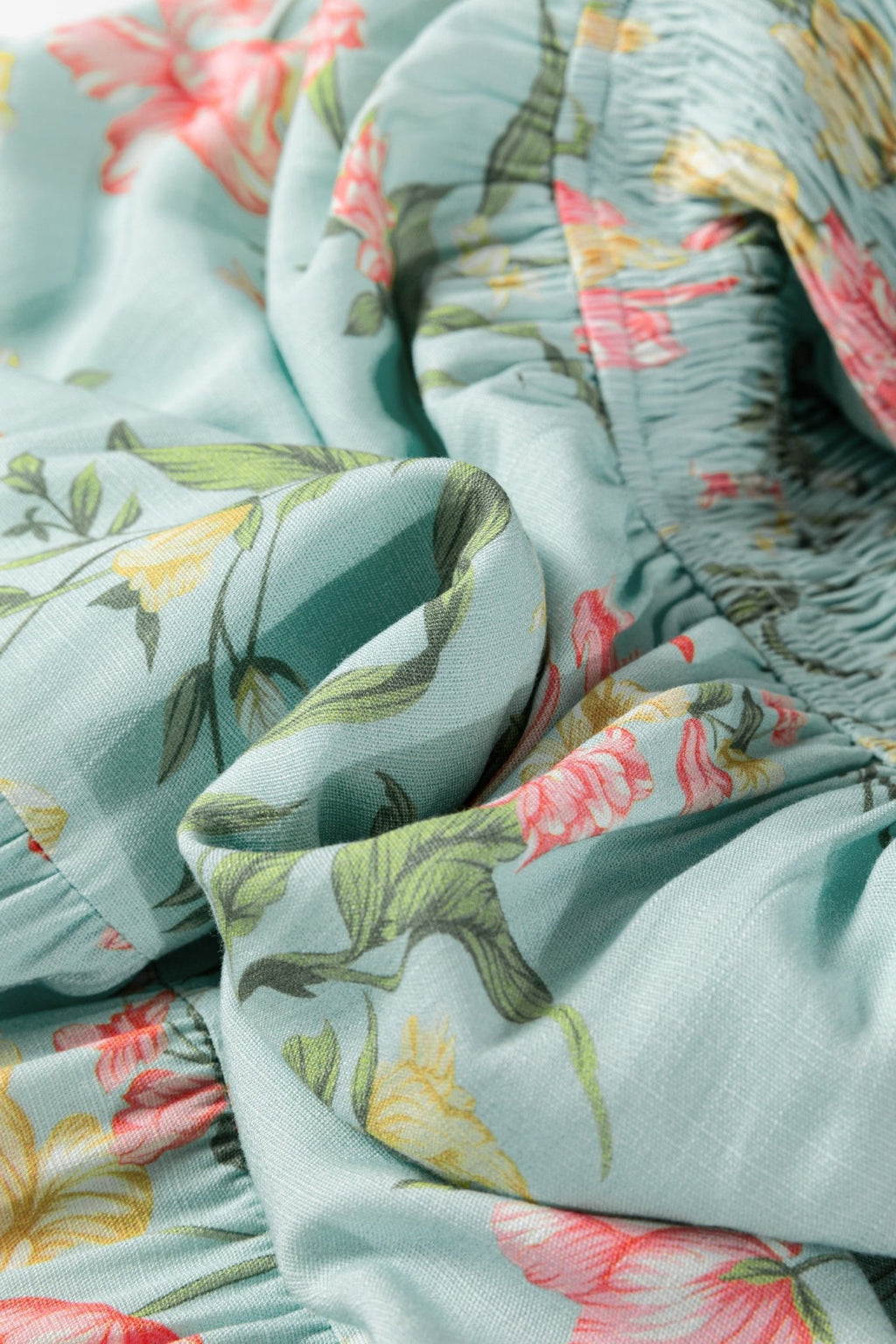 Floral Smocked V-Neck Ruffle Tiered Maxi Dress - Rooted & Reckless Co.