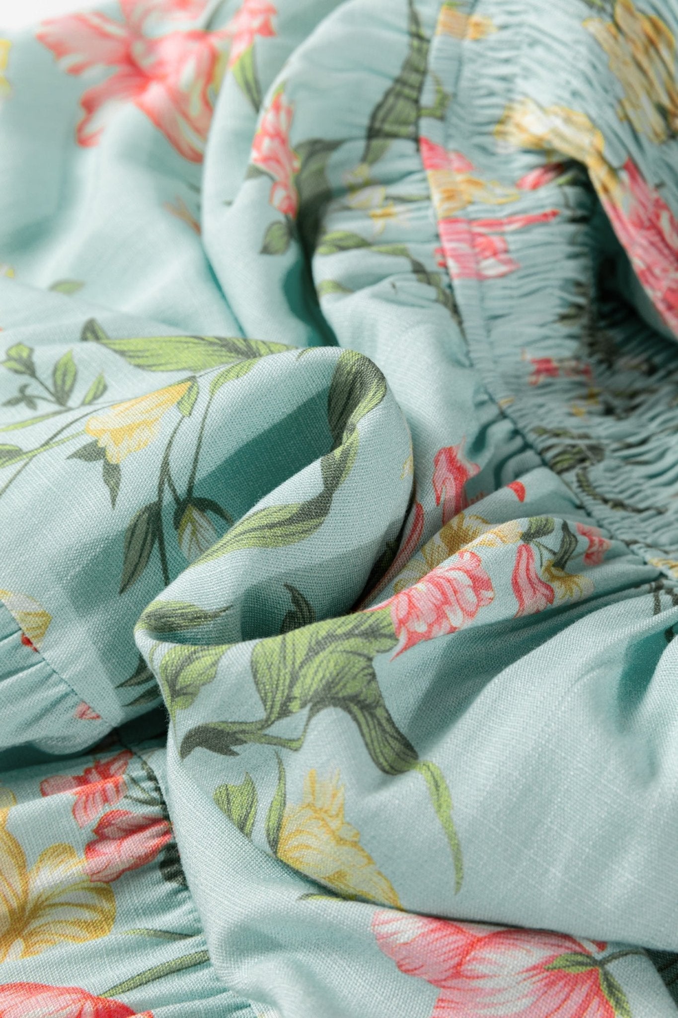 Floral Smocked V-Neck Ruffle Tiered Maxi Dress - Rooted & Reckless Co.