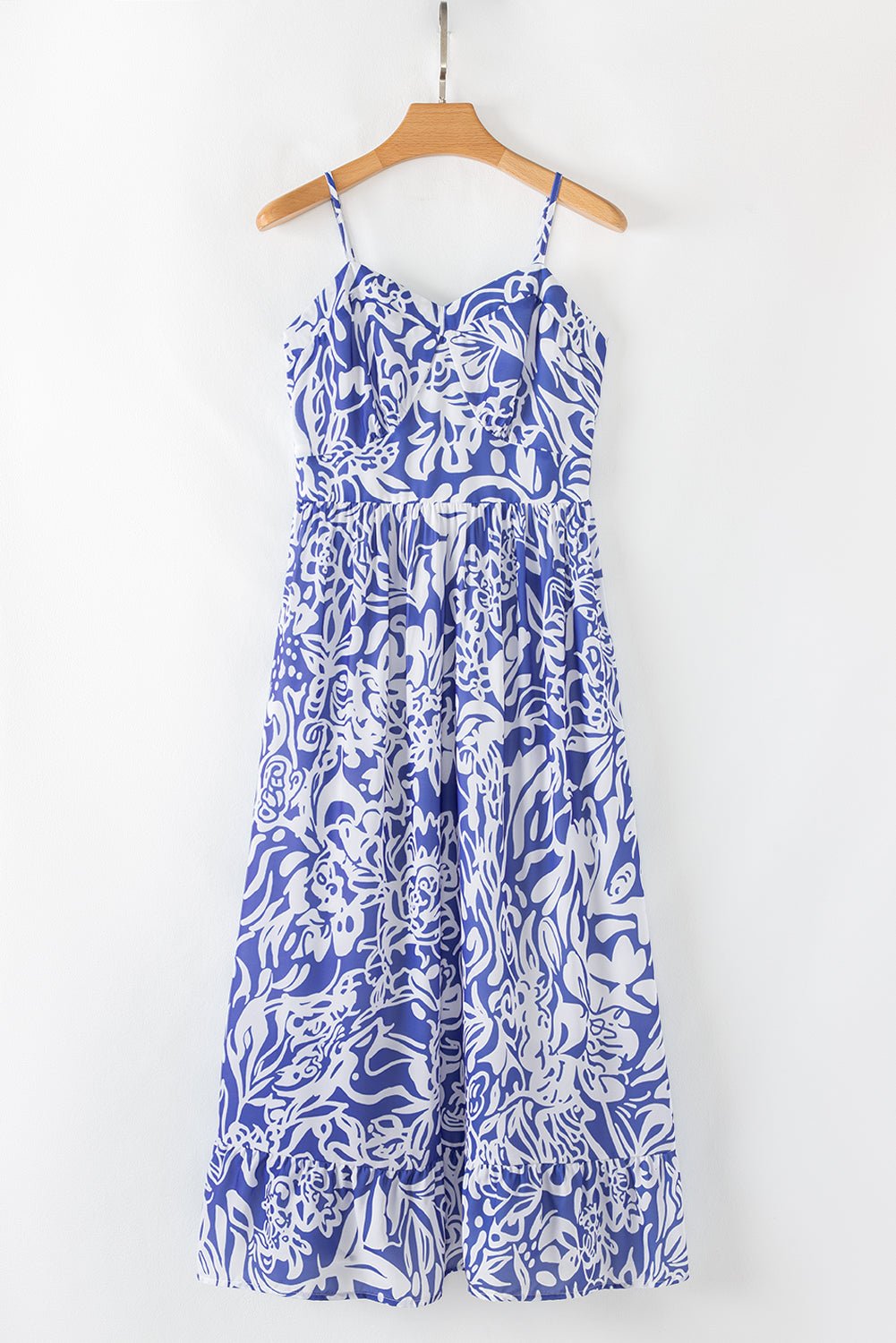 Floral Spaghetti Strap High-Waist Maxi Dress - Rooted & Reckless Co.