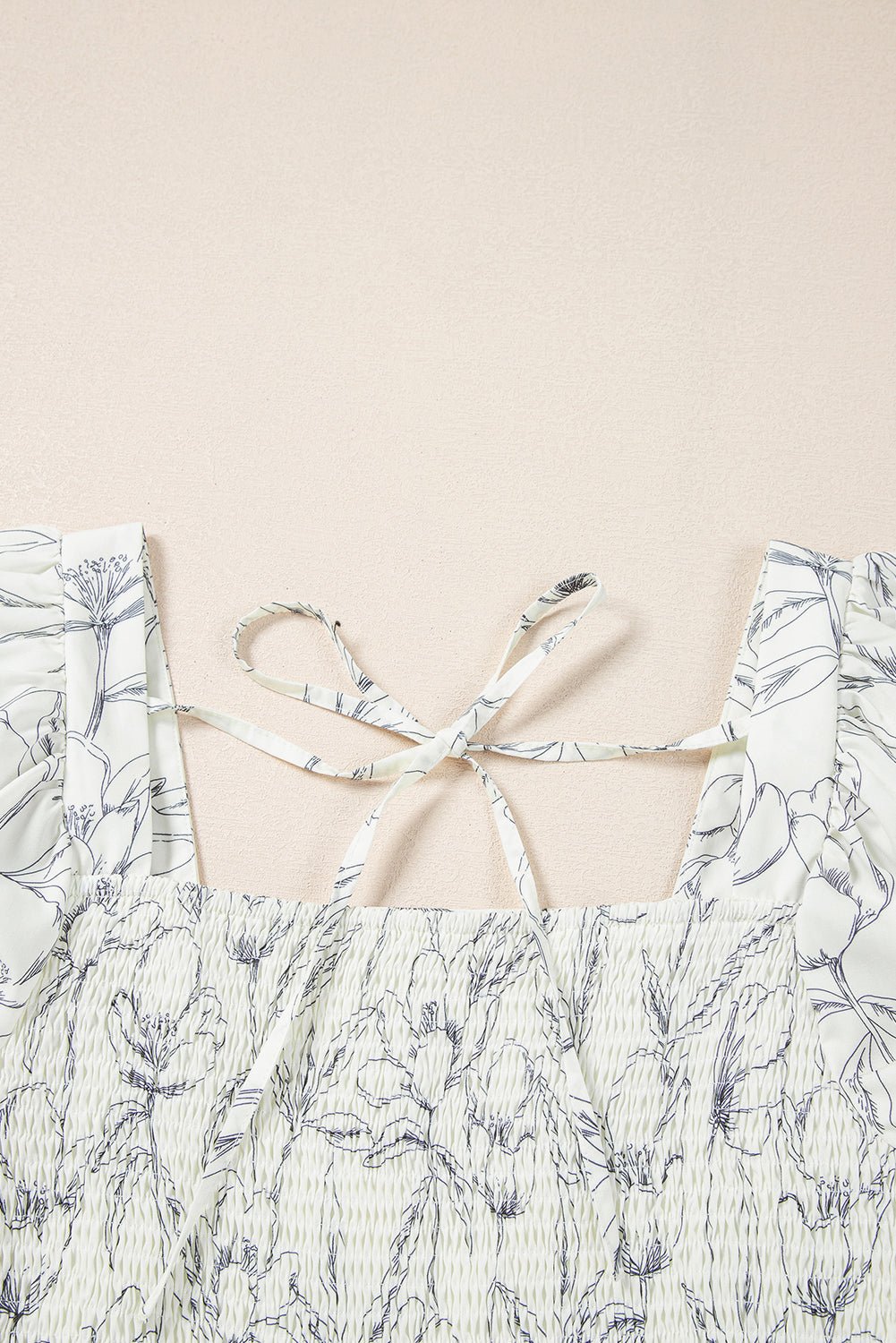 Floral Square Neck Shirred Back Mini Dress - Rooted & Reckless Co.