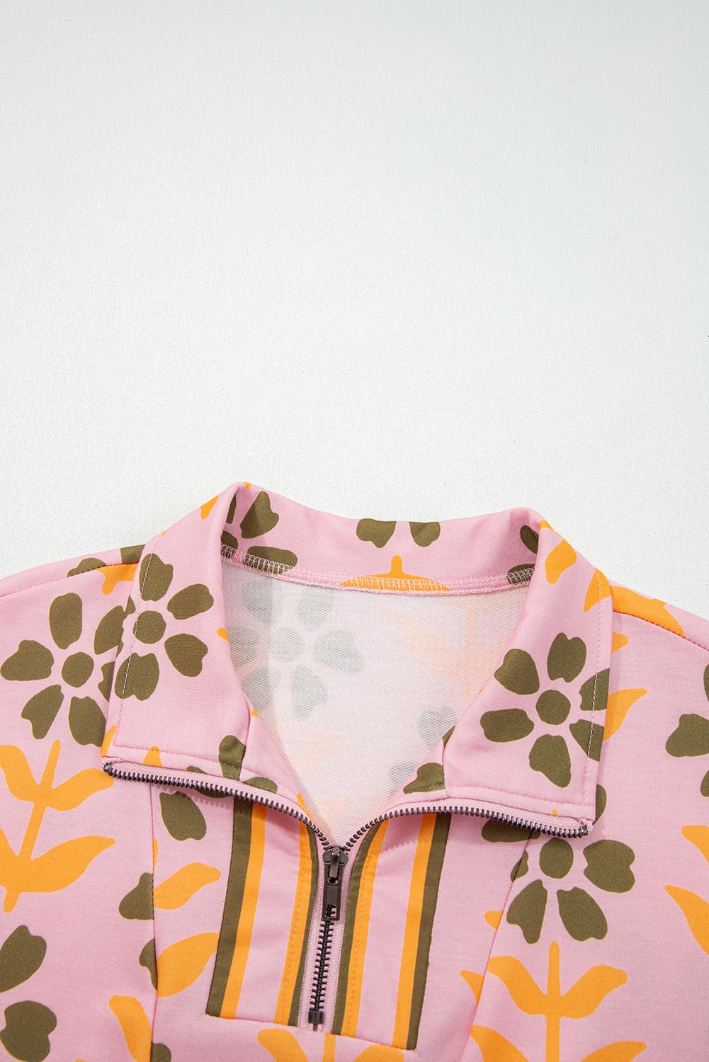 Floral Stripe Patchwork Long Sleeve Mini Dress - Rooted & Reckless Co.