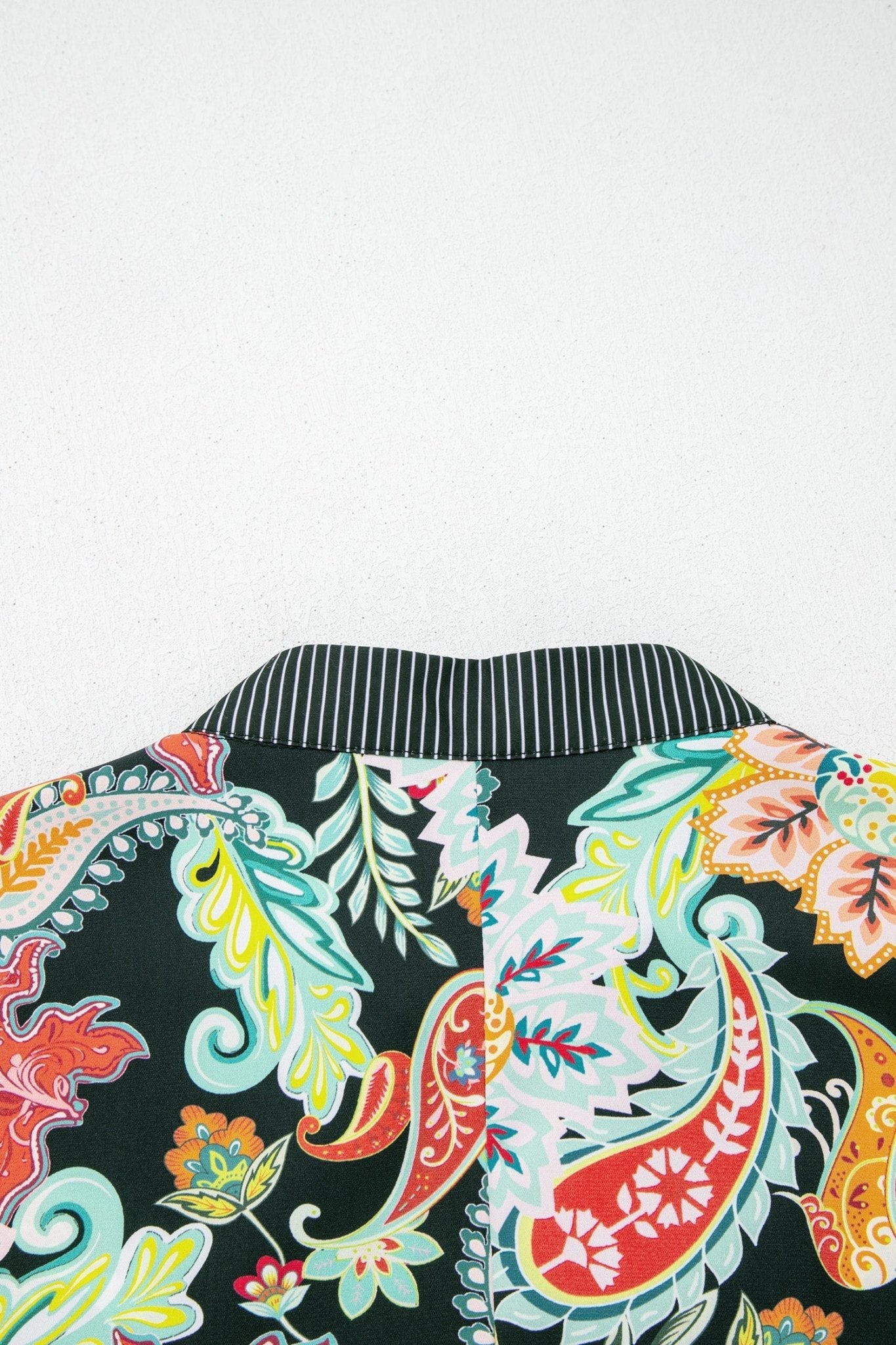 Floral Stripe Patchwork Ricrac Trim Blouse - Rooted & Reckless Co.