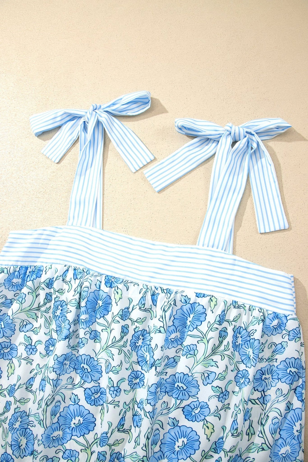 Floral Stripe Patchwork Top & Shorts Set - Rooted & Reckless Co.