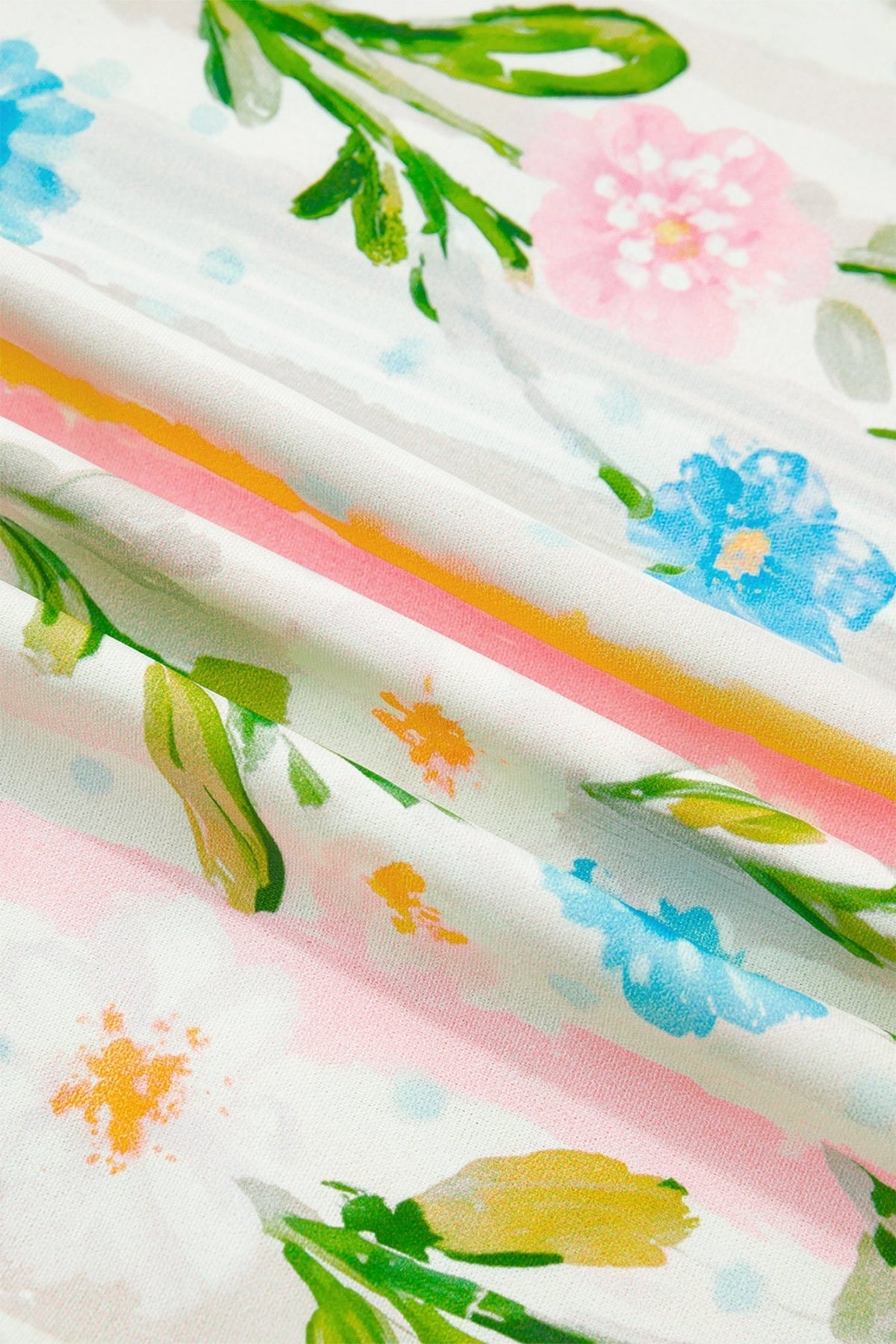Floral Stripe Trim Button Down Dress - Rooted & Reckless Co.