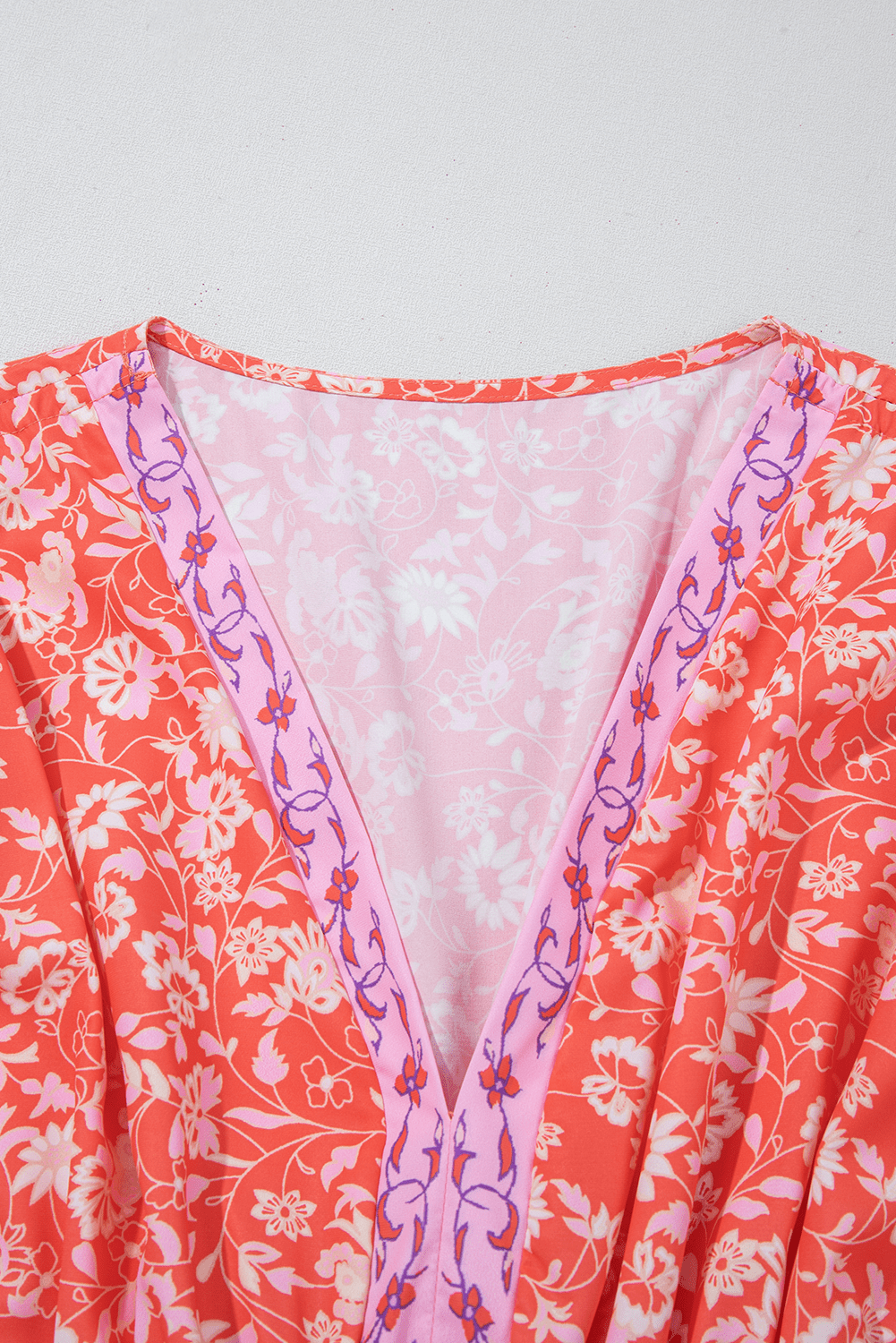 Floral Tassel Tie Sleeve Empire Waist Maxi Dress - Rooted & Reckless Co.