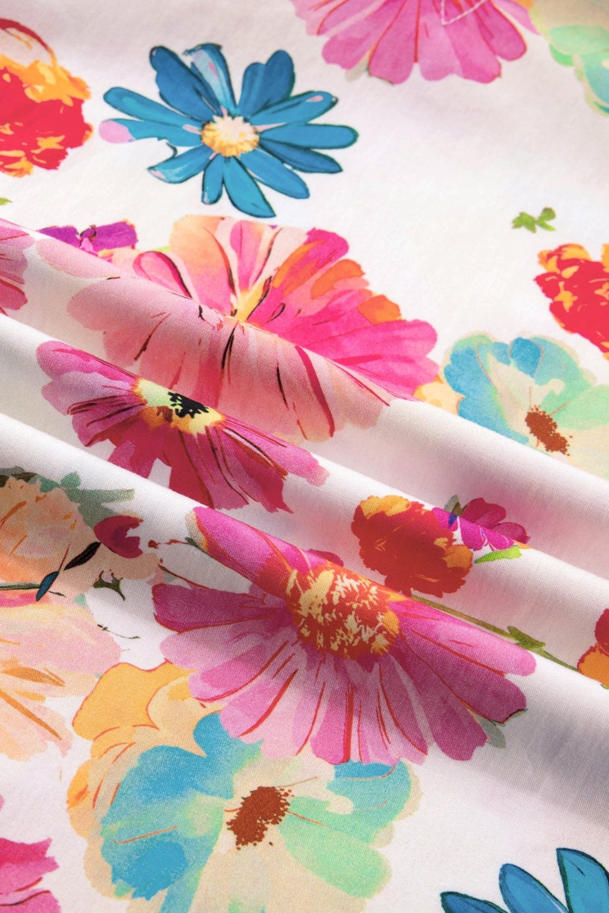 Floral Tie V-Neck Puff Sleeve Blouse - Rooted & Reckless Co.