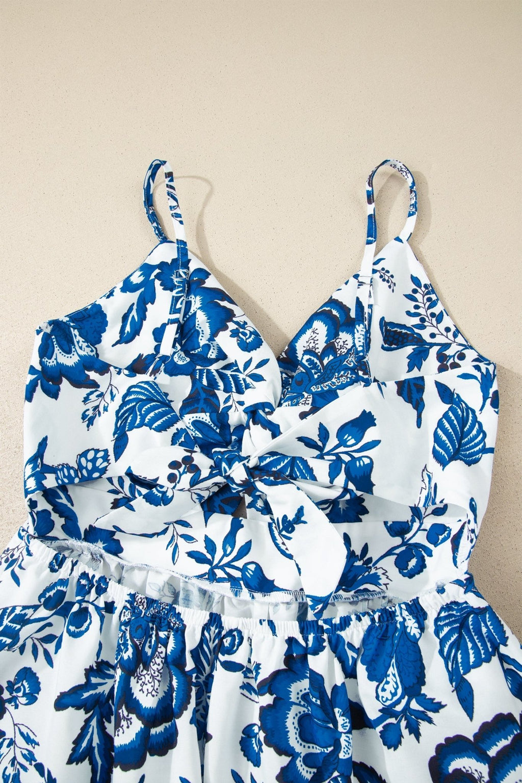 Floral Twisted Bust Spaghetti Strap Backless Maxi Dress - Rooted & Reckless Co.