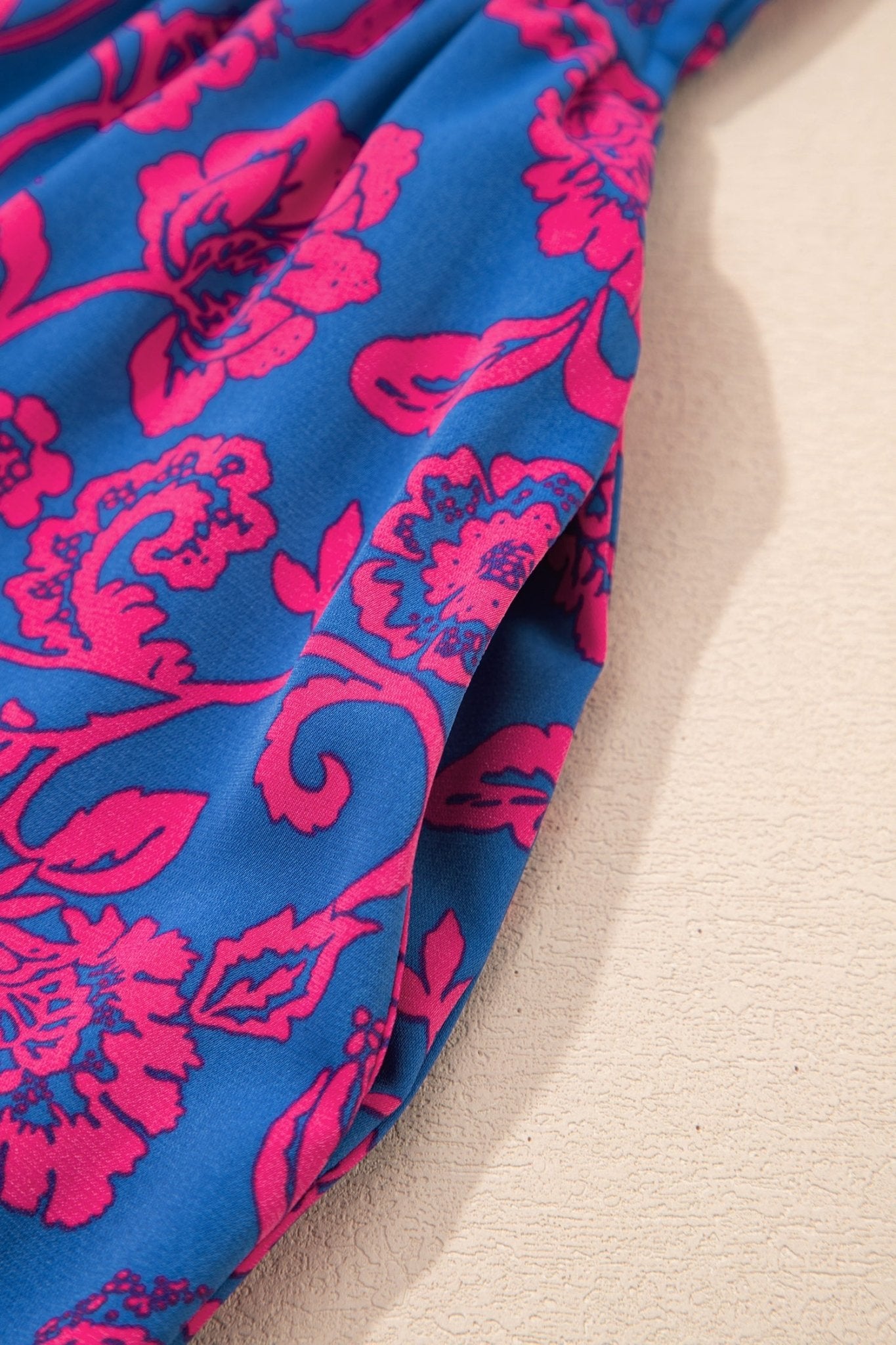 Floral Twisted V-Neck Tied Backless Maxi Dress - Rooted & Reckless Co.