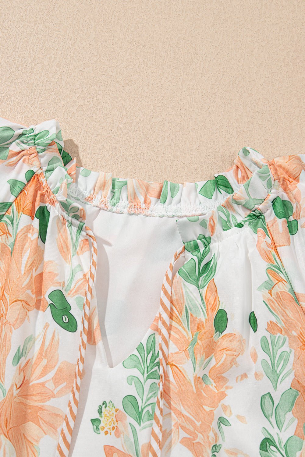 Floral V-Neck Layered Short Sleeve Mini Dress - Rooted & Reckless Co.