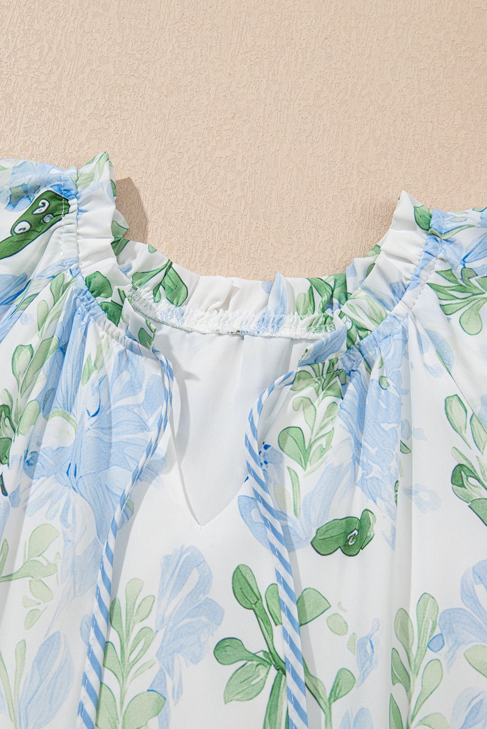 Floral V-Neck Layered Short Sleeve Mini Dress - Rooted & Reckless Co.