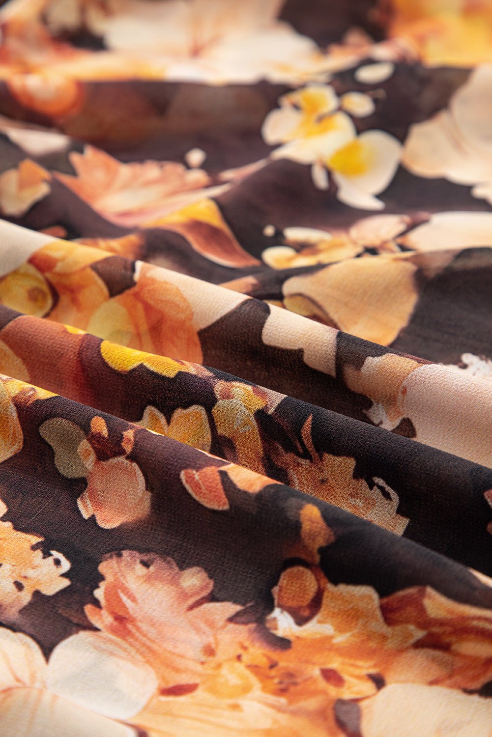 Floral V-Neck Long Puff Sleeve Blouse - Rooted & Reckless Co.