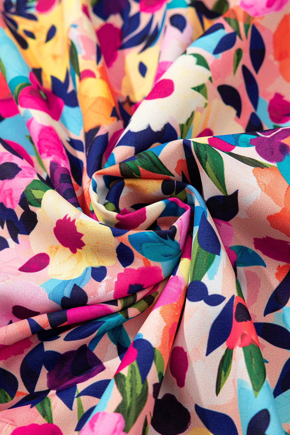 Floral V-Neck Puff Sleeve Mini Dress - Rooted & Reckless Co.