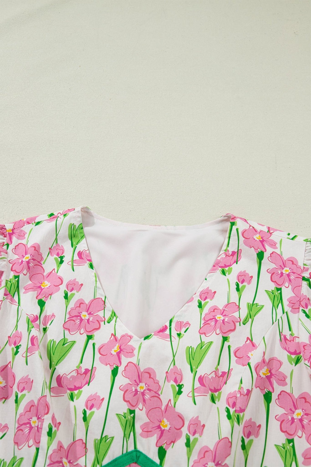 Floral V-Neck Short Sleeve Midi Dress - Rooted & Reckless Co.