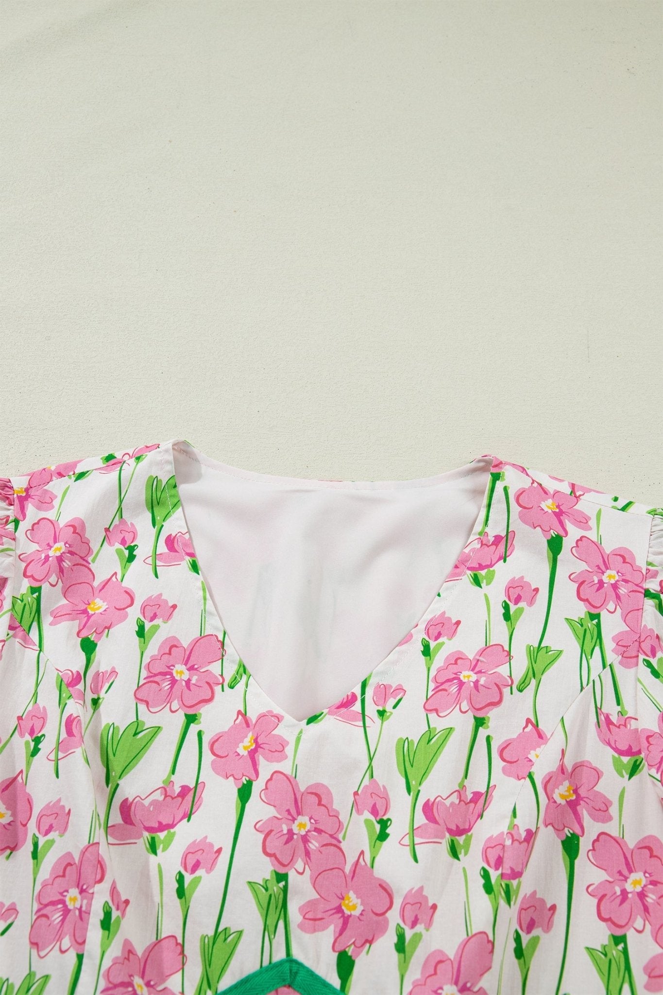 Floral V-Neck Short Sleeve Midi Dress - Rooted & Reckless Co.
