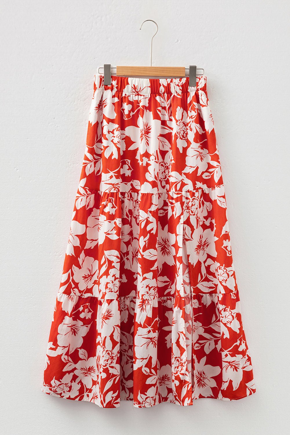 Floral Western High Split Maxi Skirt - Rooted & Reckless Co.