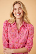 Floral Wide Short Sleeve Button Up Shirt - Rooted & Reckless Co.