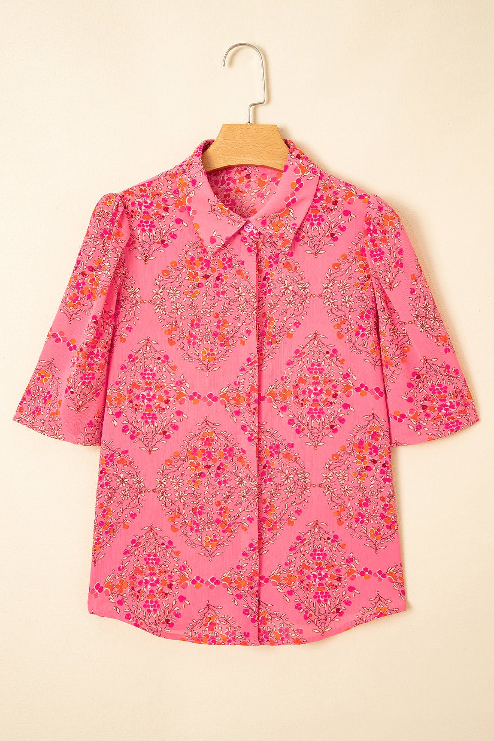 Floral Wide Short Sleeve Button Up Shirt - Rooted & Reckless Co.