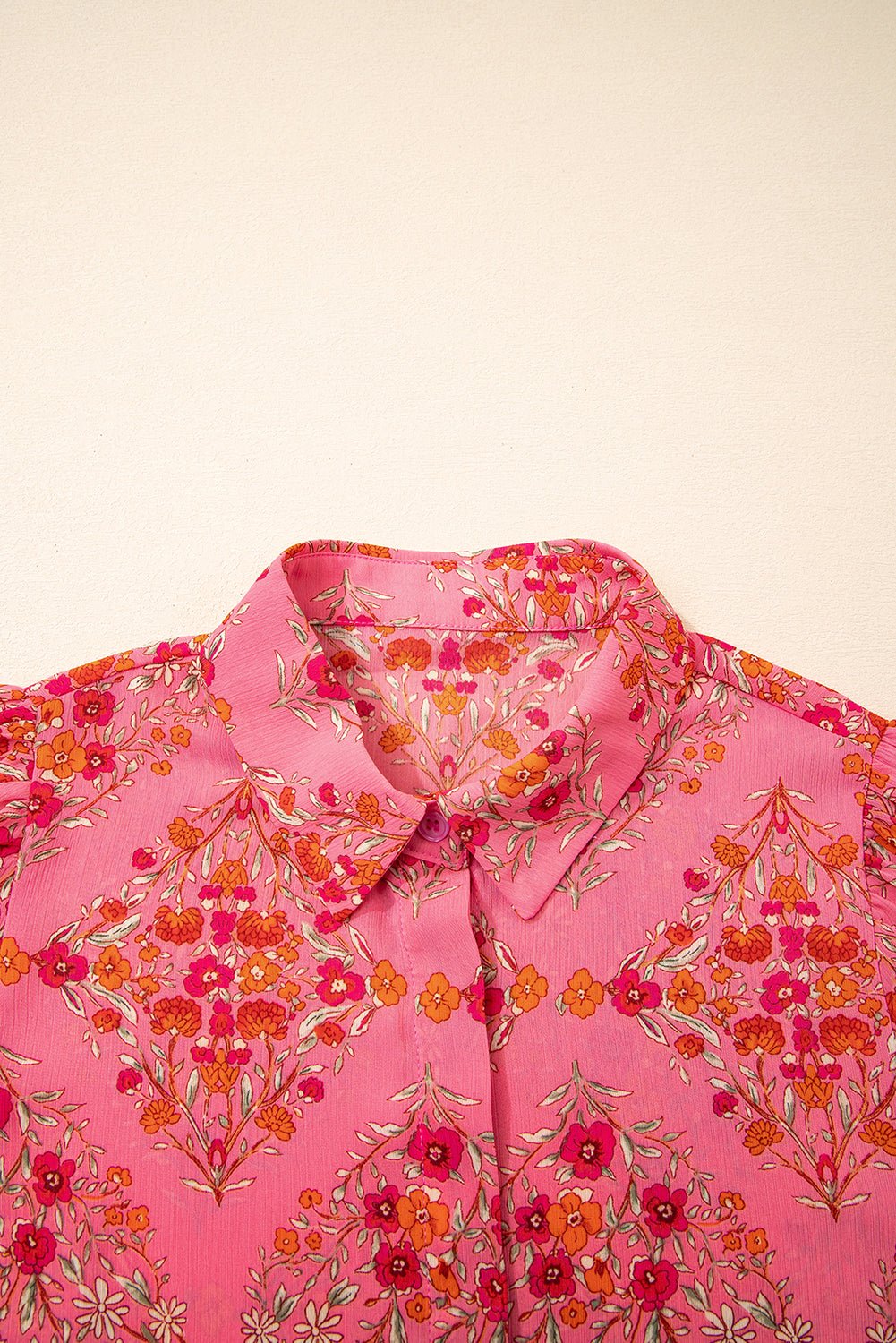 Floral Wide Short Sleeve Button Up Shirt - Rooted & Reckless Co.
