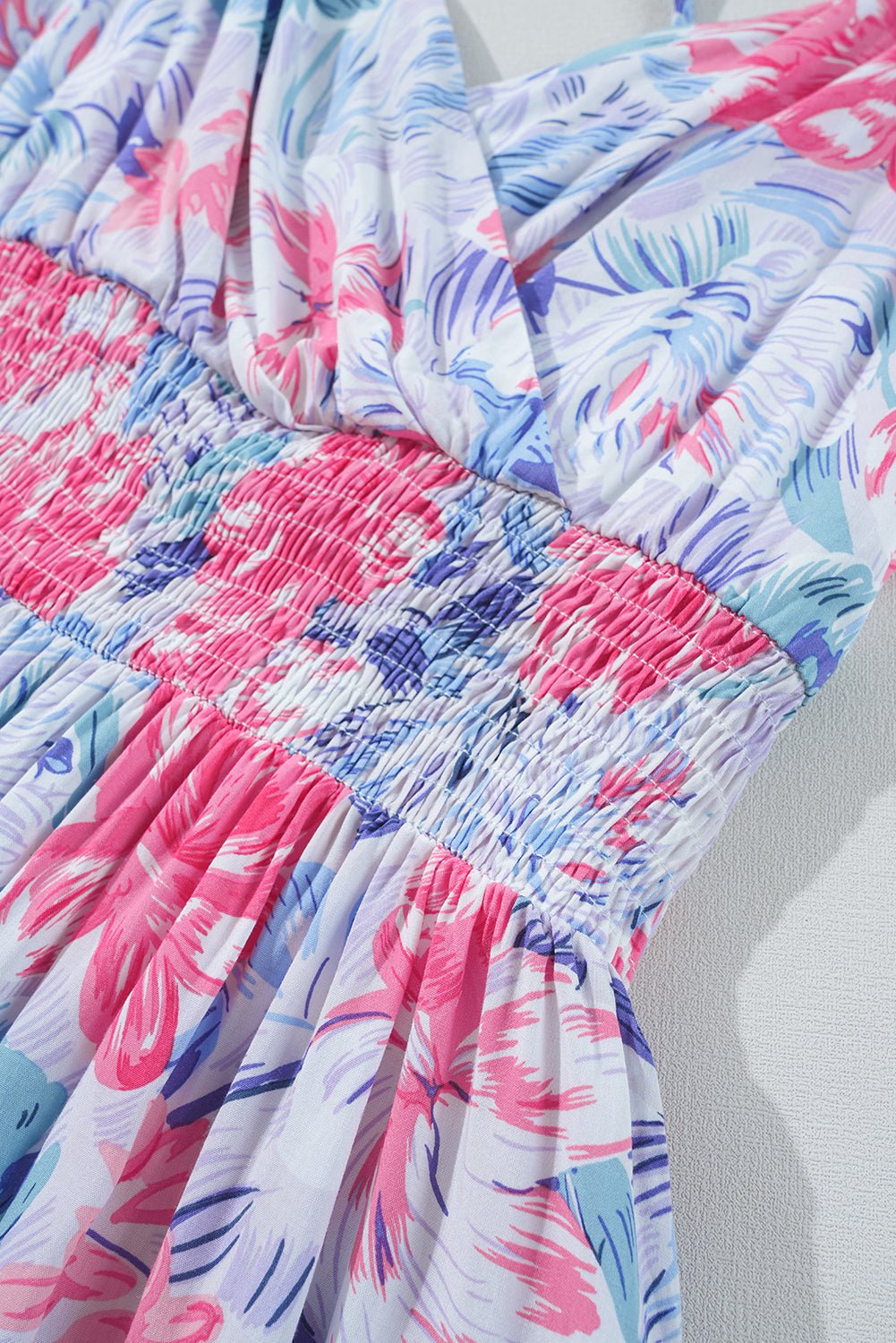 Floral Wrap V-Neck Spaghetti Strap Dress - Rooted & Reckless Co.