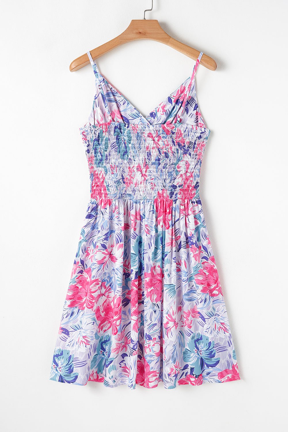 Floral Wrap V-Neck Spaghetti Strap Dress - Rooted & Reckless Co.