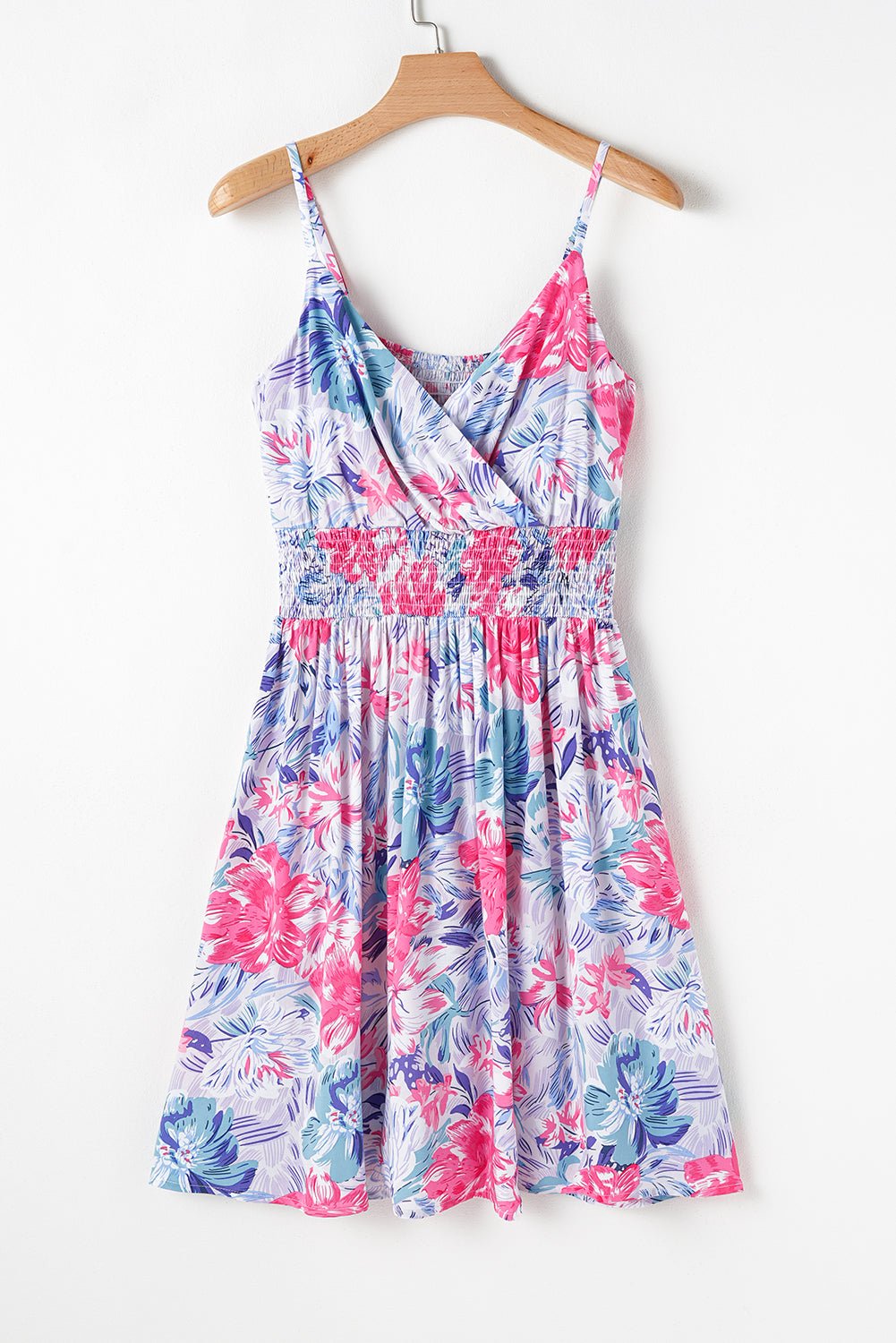 Floral Wrap V-Neck Spaghetti Strap Dress - Rooted & Reckless Co.