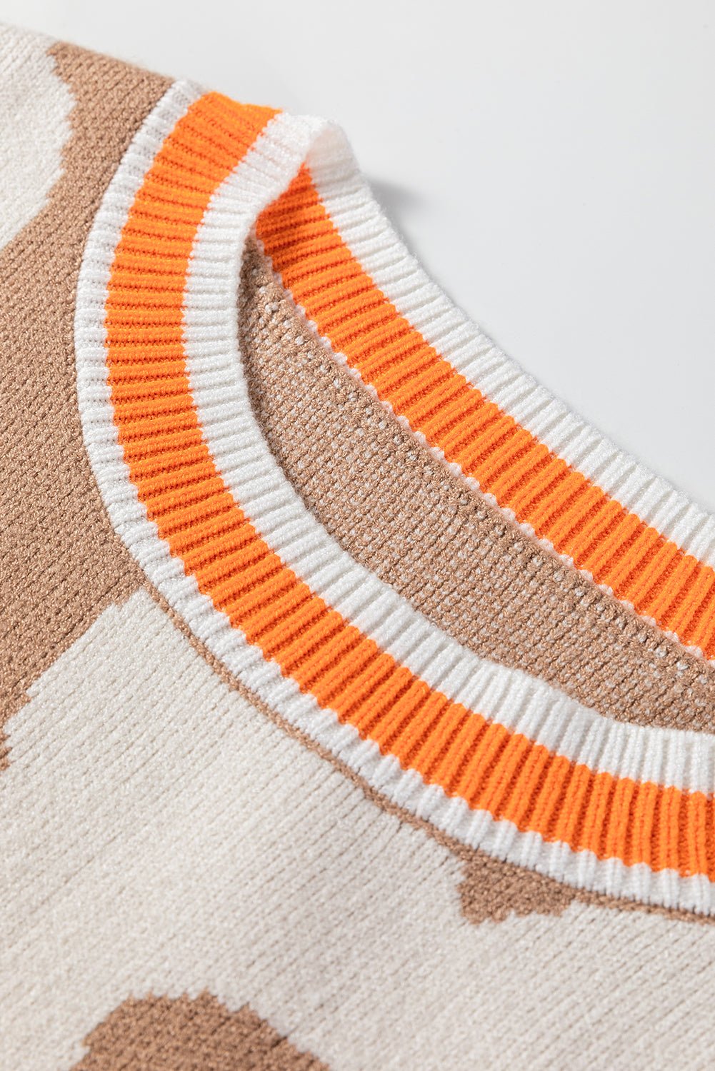 Flower Colorblock Contrast Stripe Baggy Sweater - Rooted & Reckless Co.