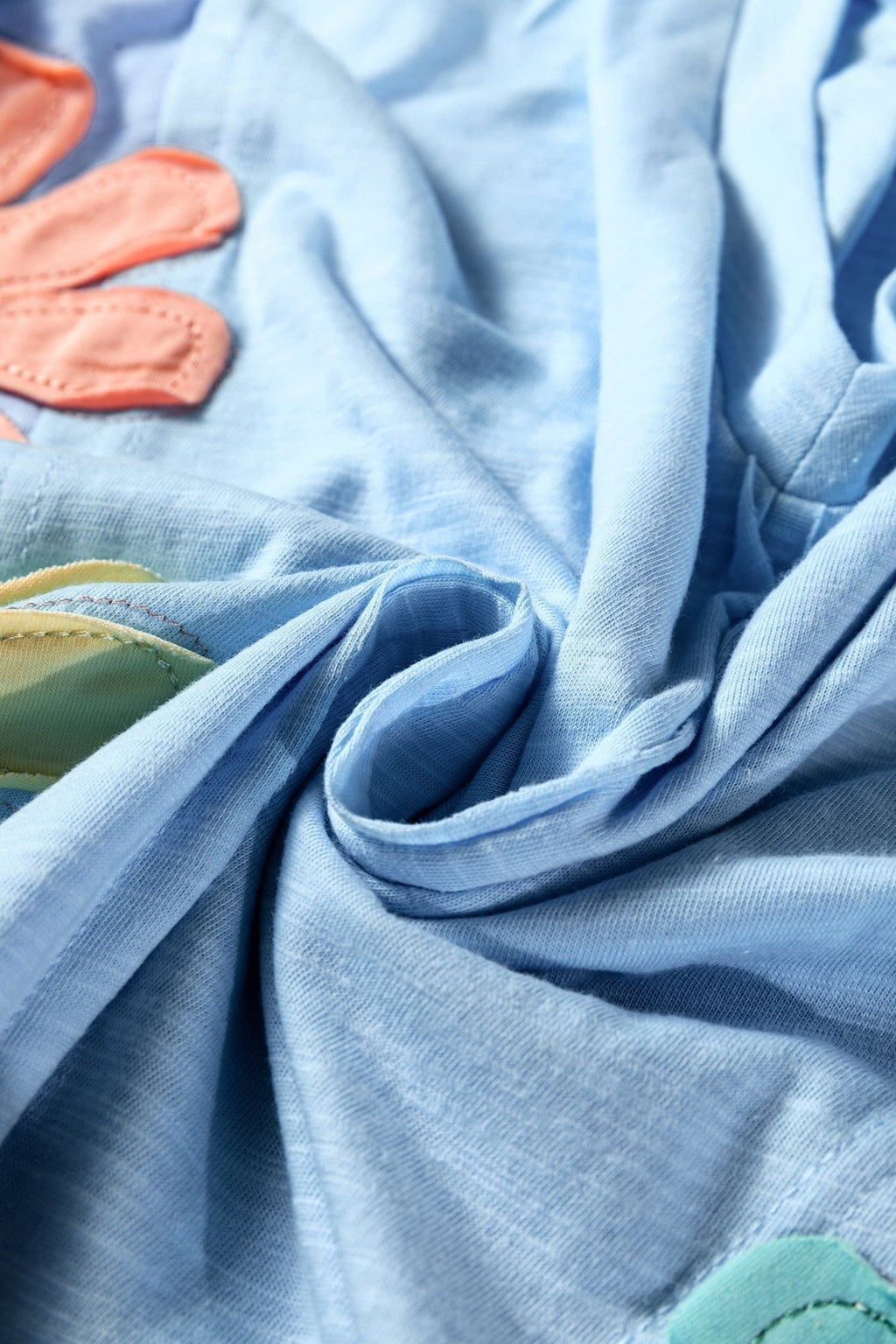 Flower Patch Exposed Seam 3/4 Sleeve T-Shirt - Rooted & Reckless Co.