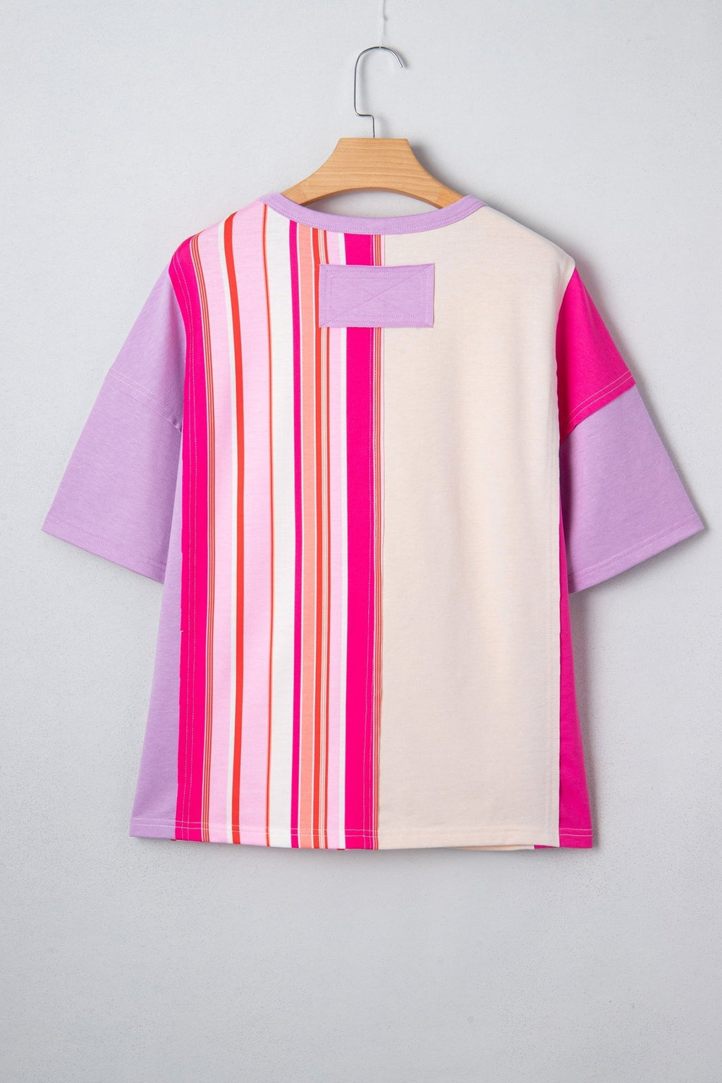 Flower Patch Stripe Colorblock Short Sleeve Top - Rooted & Reckless Co.